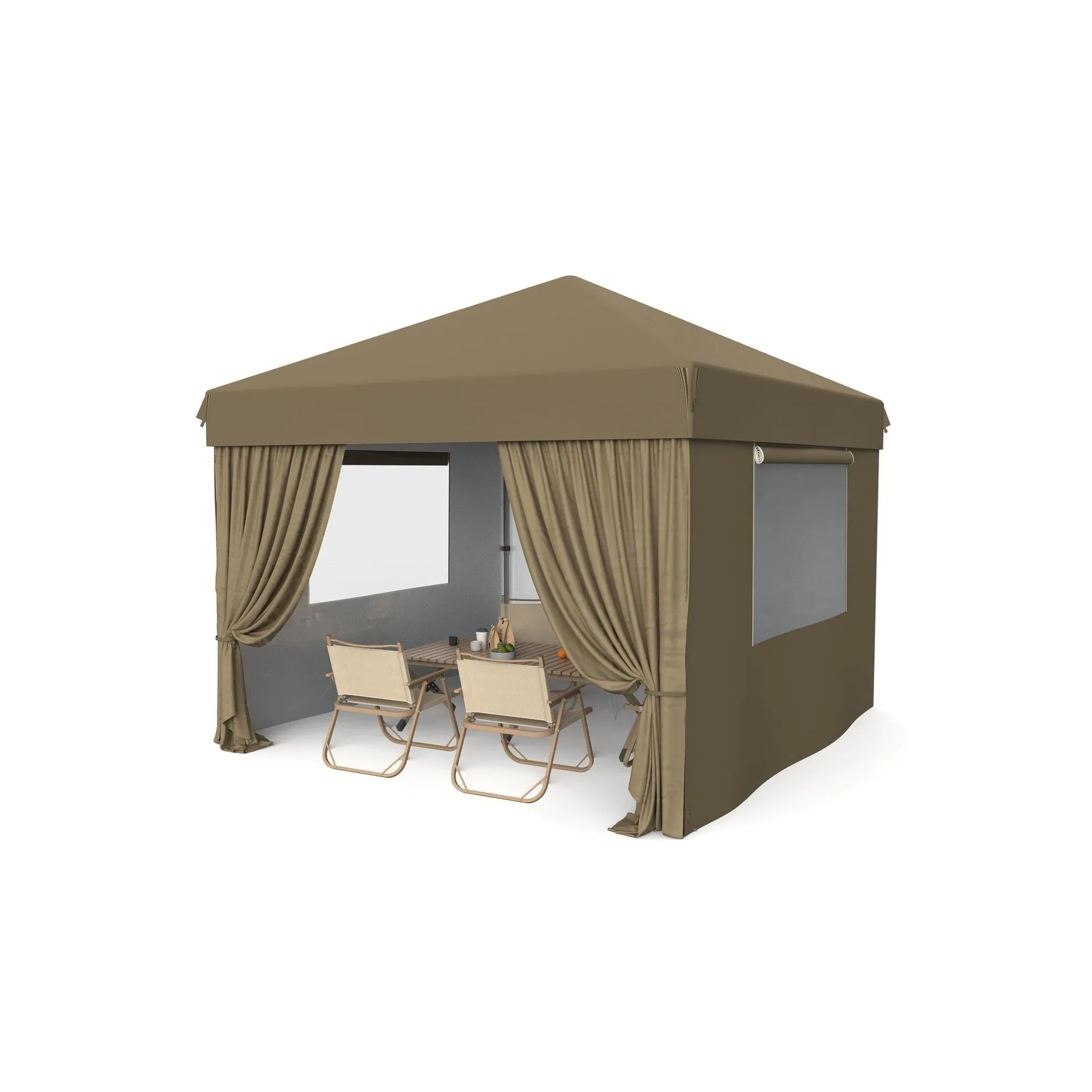 10x10 Feet Instant Pop-Up Canopy Tent. 4 Detachable Sidewalls - 10*10Ft