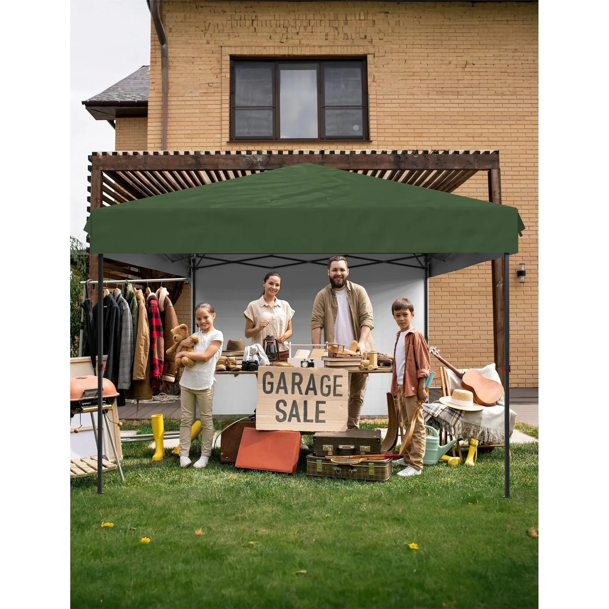 10x10 Feet Instant Pop-Up Canopy Tent. 4 Detachable Sidewalls - 10*10Ft