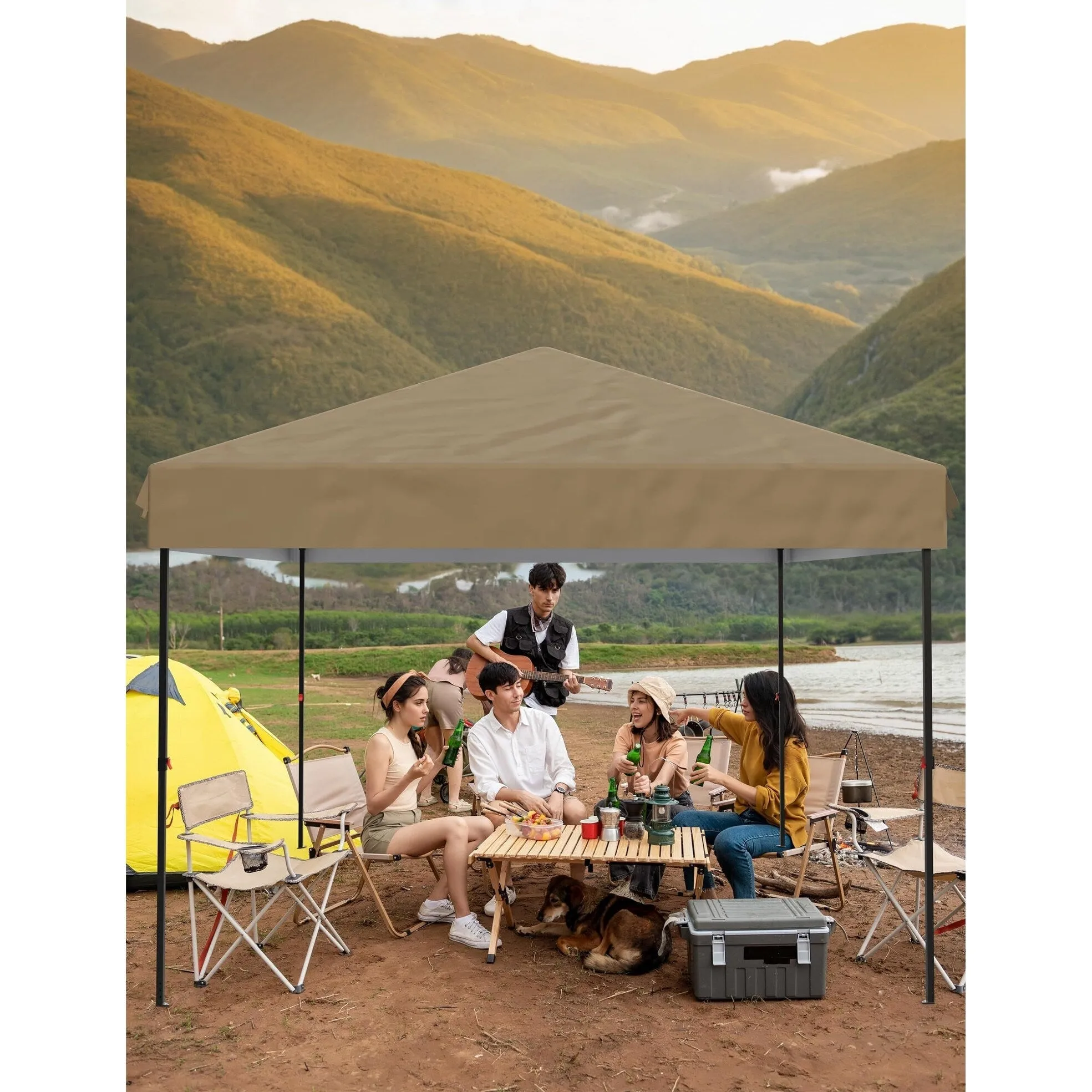 10x10 Feet Instant Pop-Up Canopy Tent. 4 Detachable Sidewalls - 10*10Ft