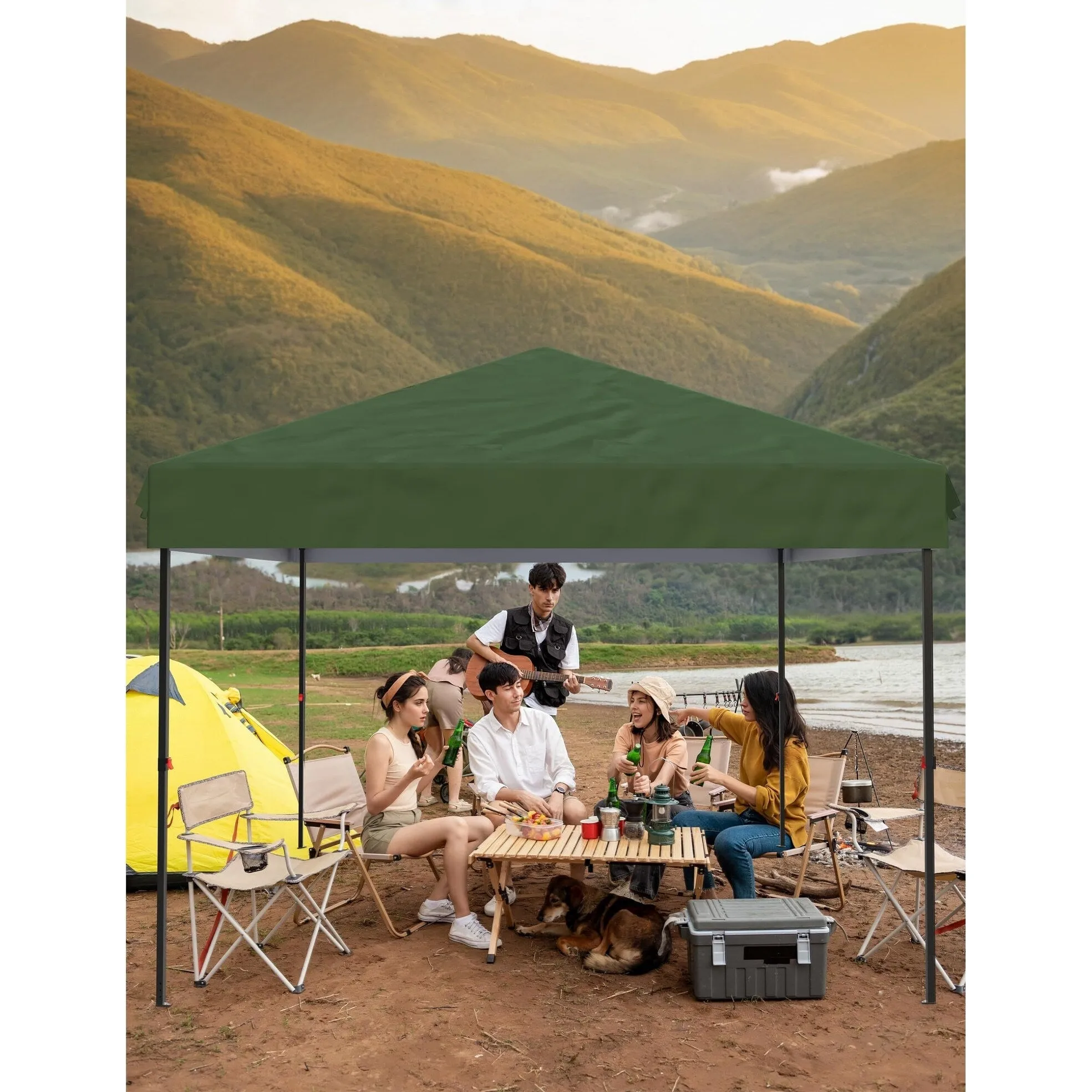 10x10 Feet Instant Pop-Up Canopy Tent. 4 Detachable Sidewalls - 10*10Ft