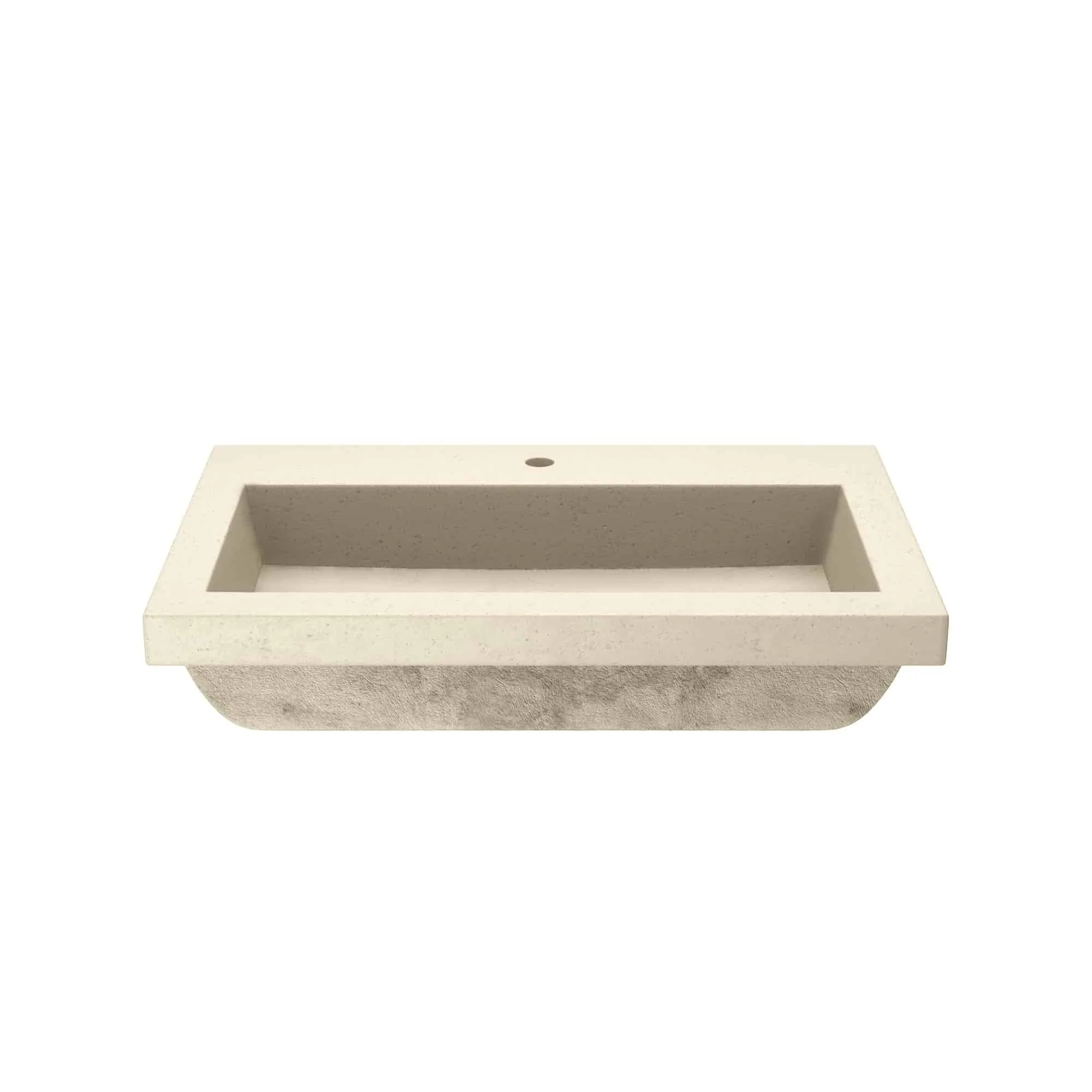 30 NativeStone Trough Drop-in Rectangular Bathroom Sink