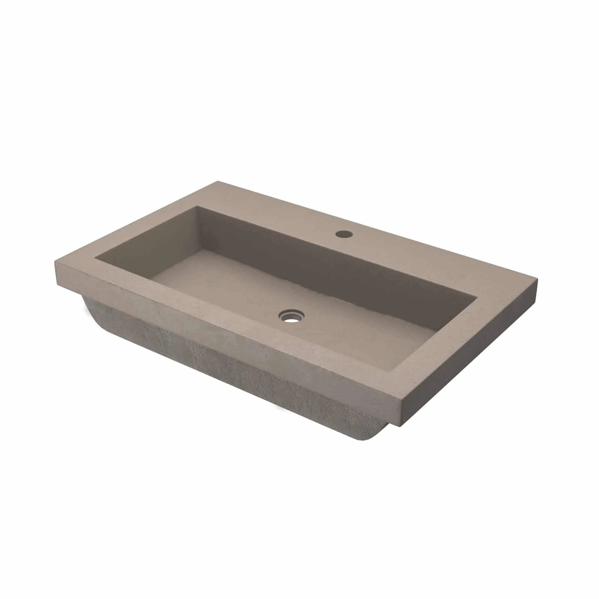 30 NativeStone Trough Drop-in Rectangular Bathroom Sink