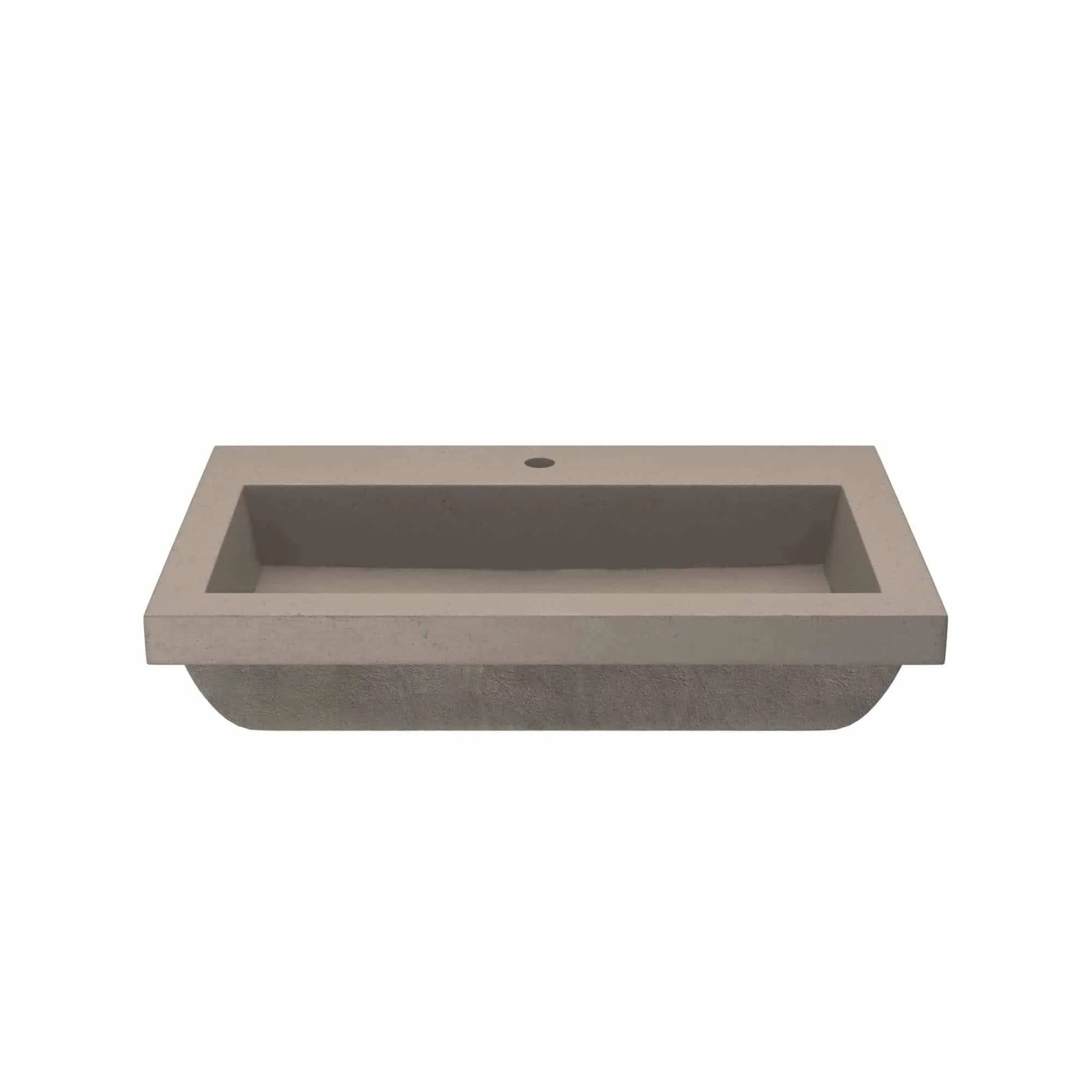 30 NativeStone Trough Drop-in Rectangular Bathroom Sink