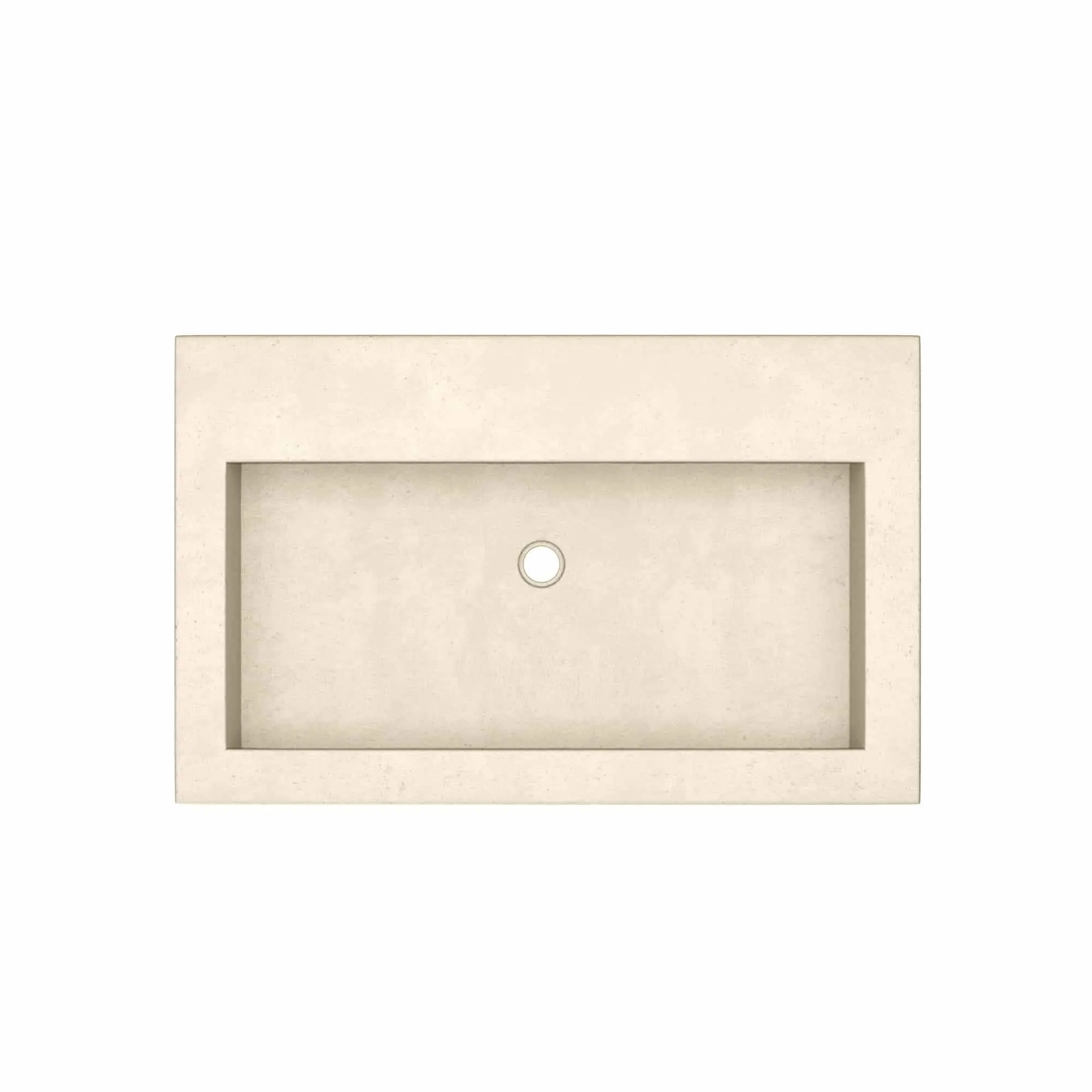 30 NativeStone Trough Drop-in Rectangular Bathroom Sink