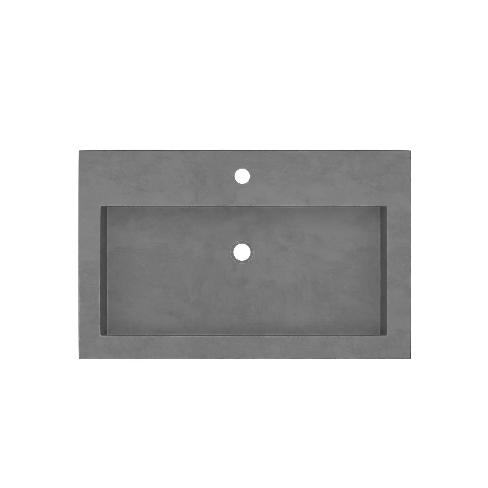 30 NativeStone Trough Drop-in Rectangular Bathroom Sink
