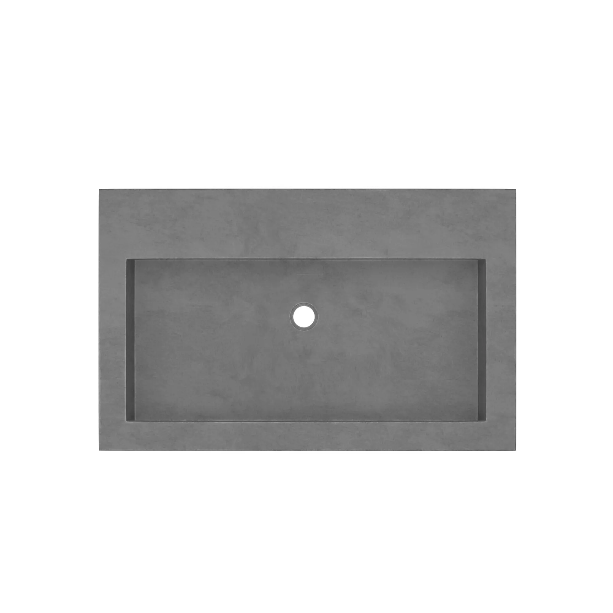 30 NativeStone Trough Drop-in Rectangular Bathroom Sink