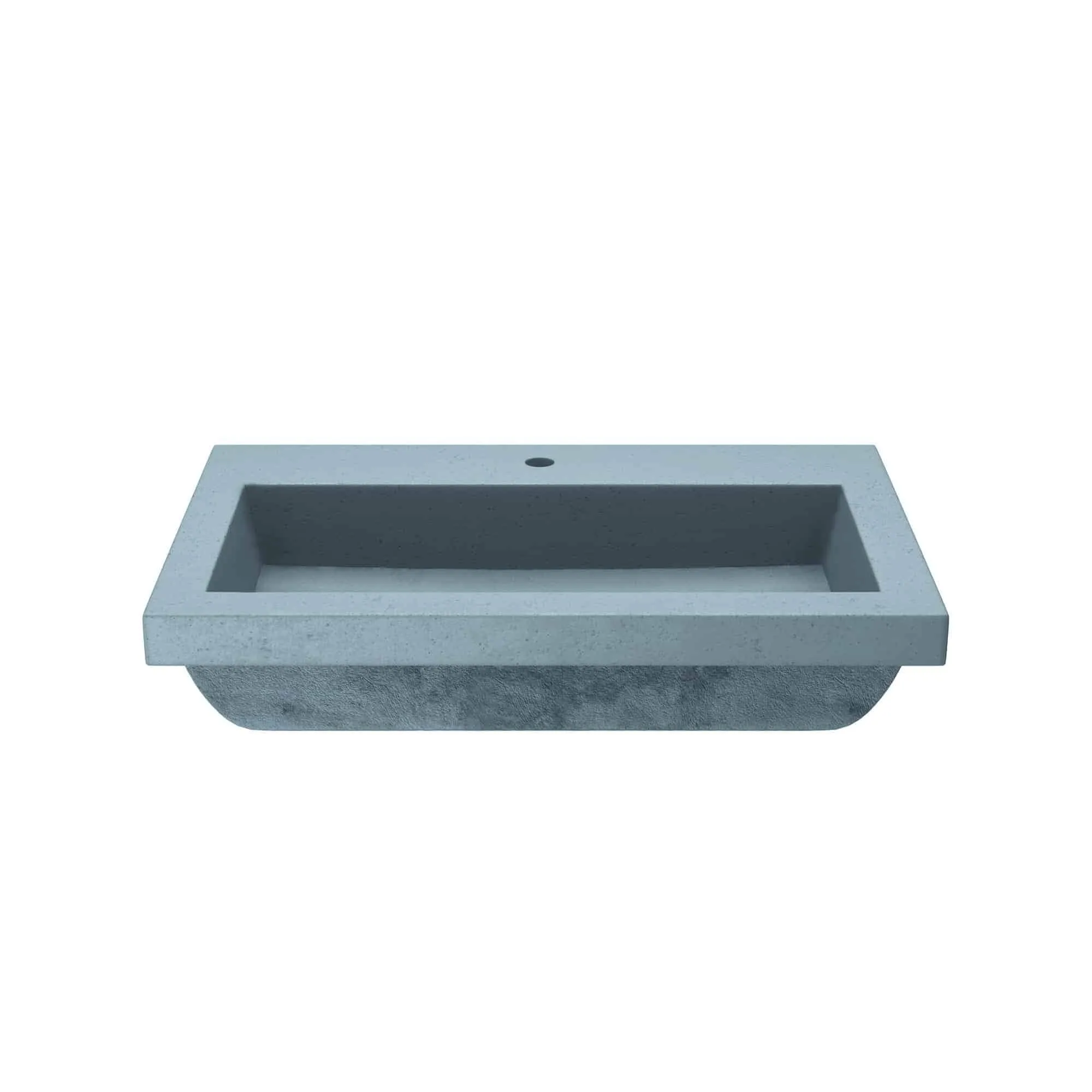 30 NativeStone Trough Drop-in Rectangular Bathroom Sink