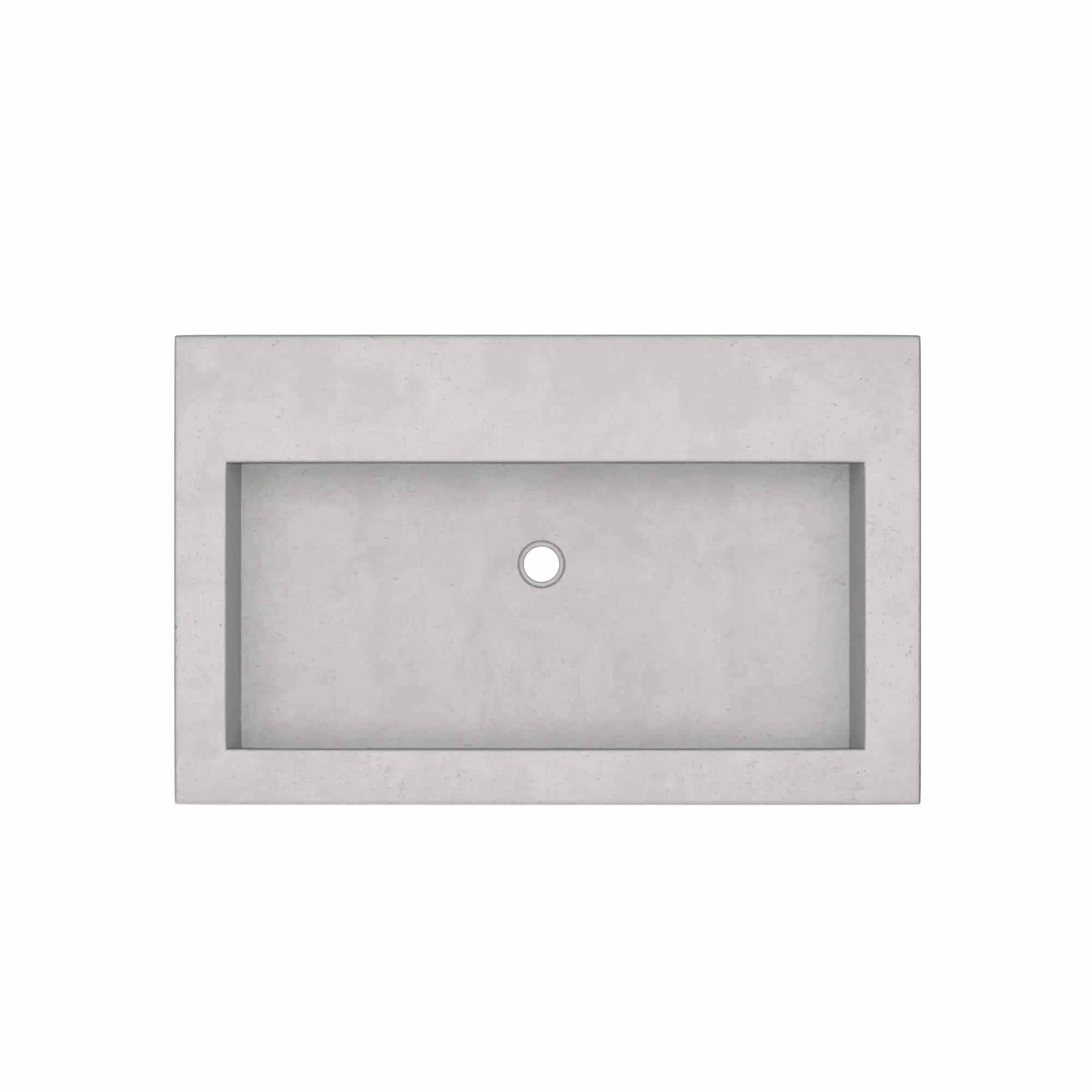 30 NativeStone Trough Drop-in Rectangular Bathroom Sink