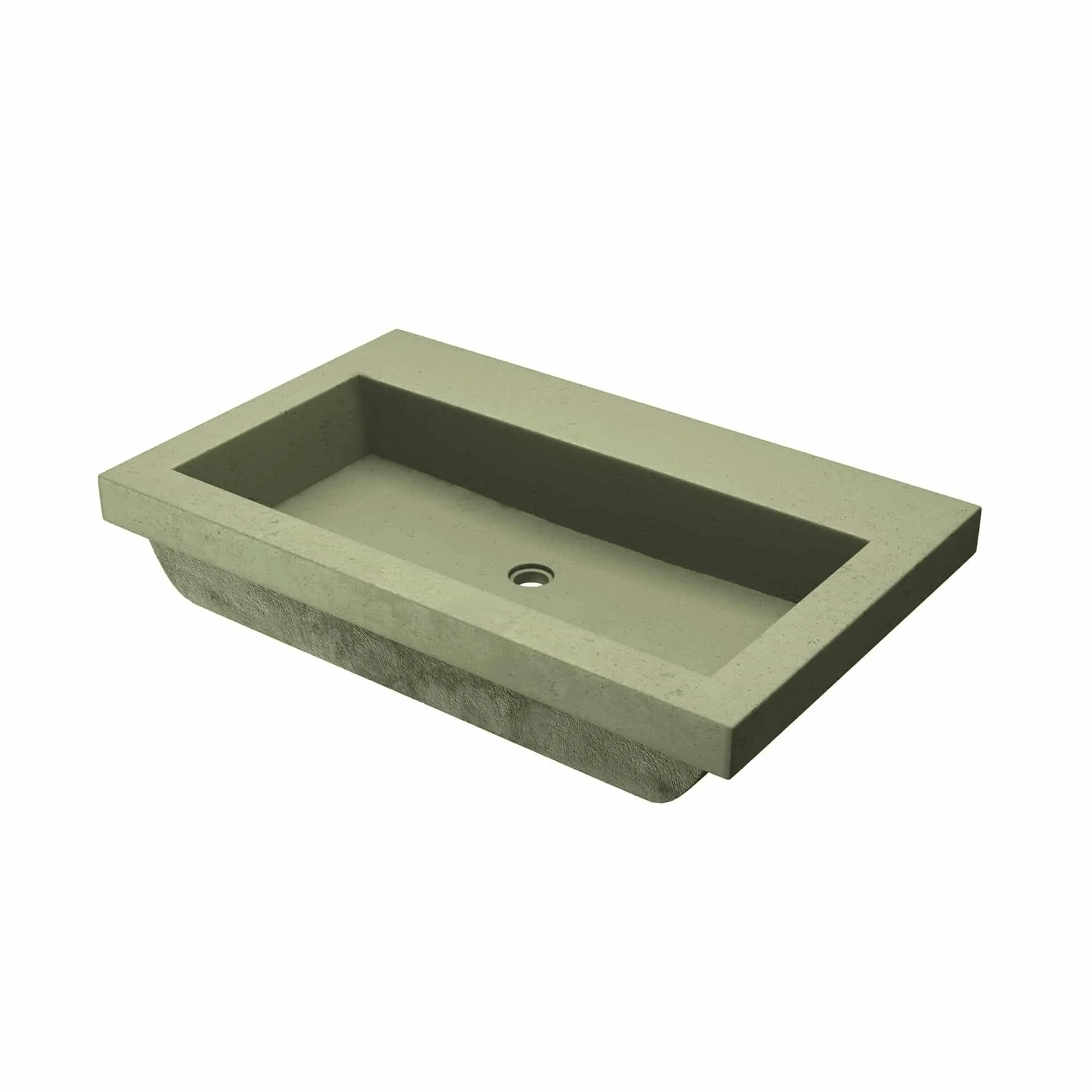 30 NativeStone Trough Drop-in Rectangular Bathroom Sink