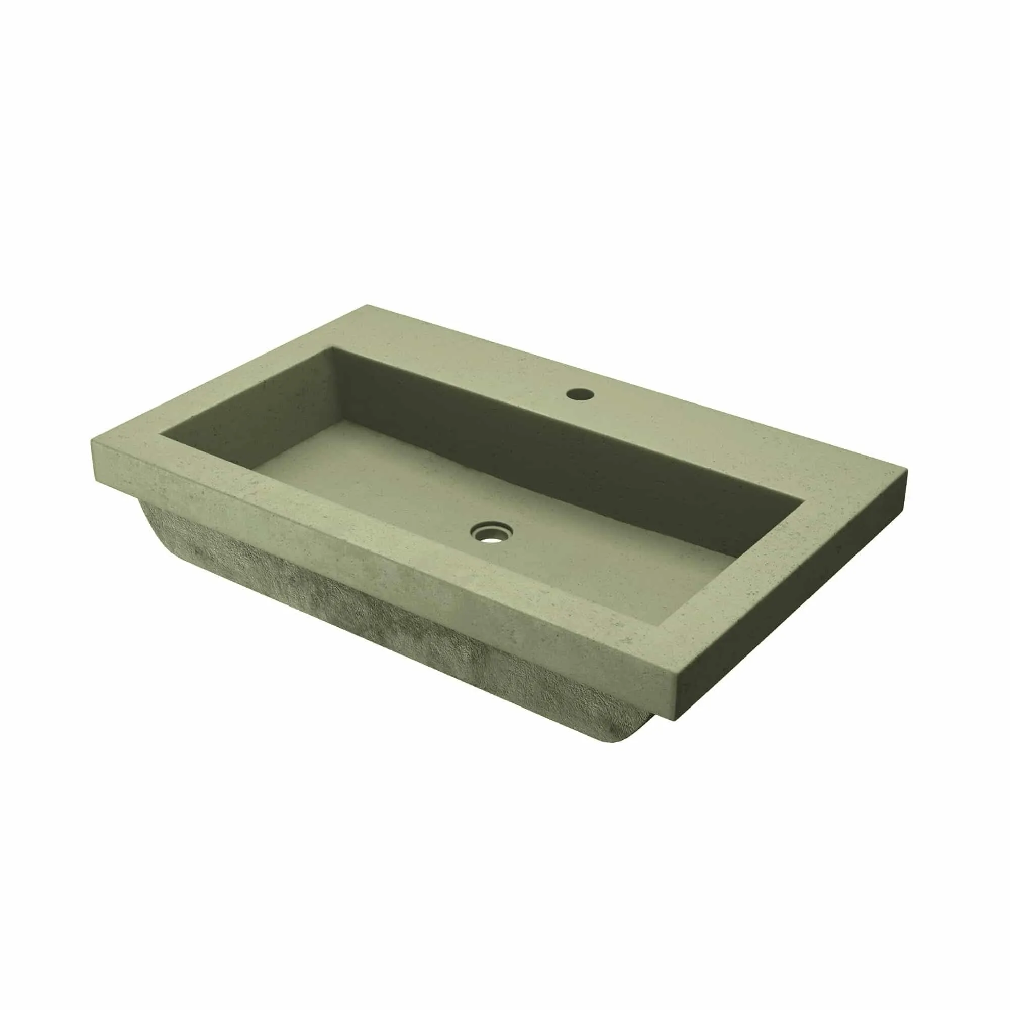 30 NativeStone Trough Drop-in Rectangular Bathroom Sink