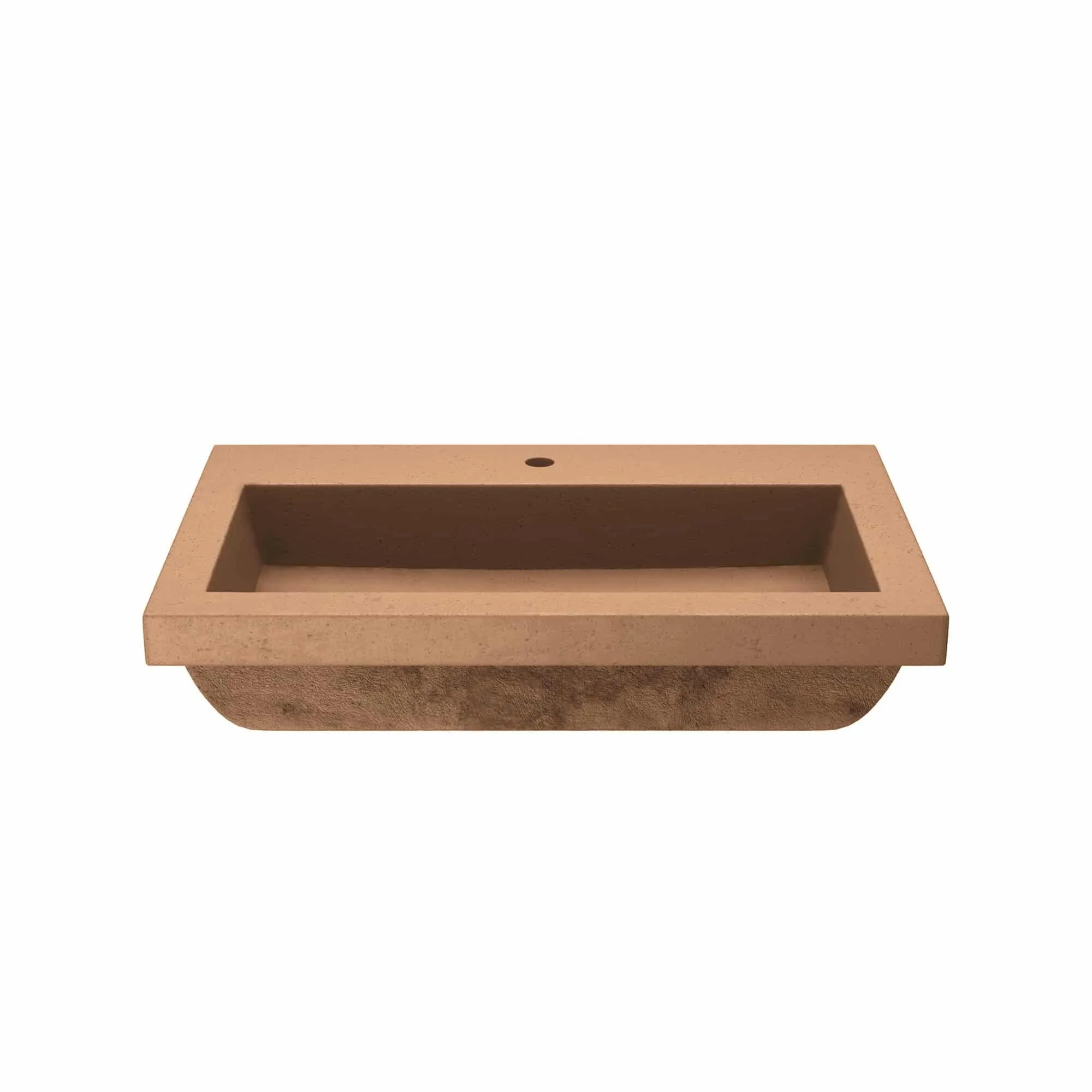 30 NativeStone Trough Drop-in Rectangular Bathroom Sink