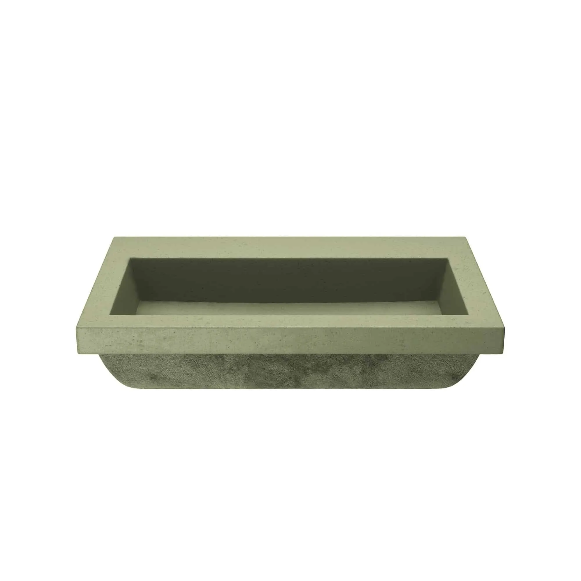 30 NativeStone Trough Drop-in Rectangular Bathroom Sink