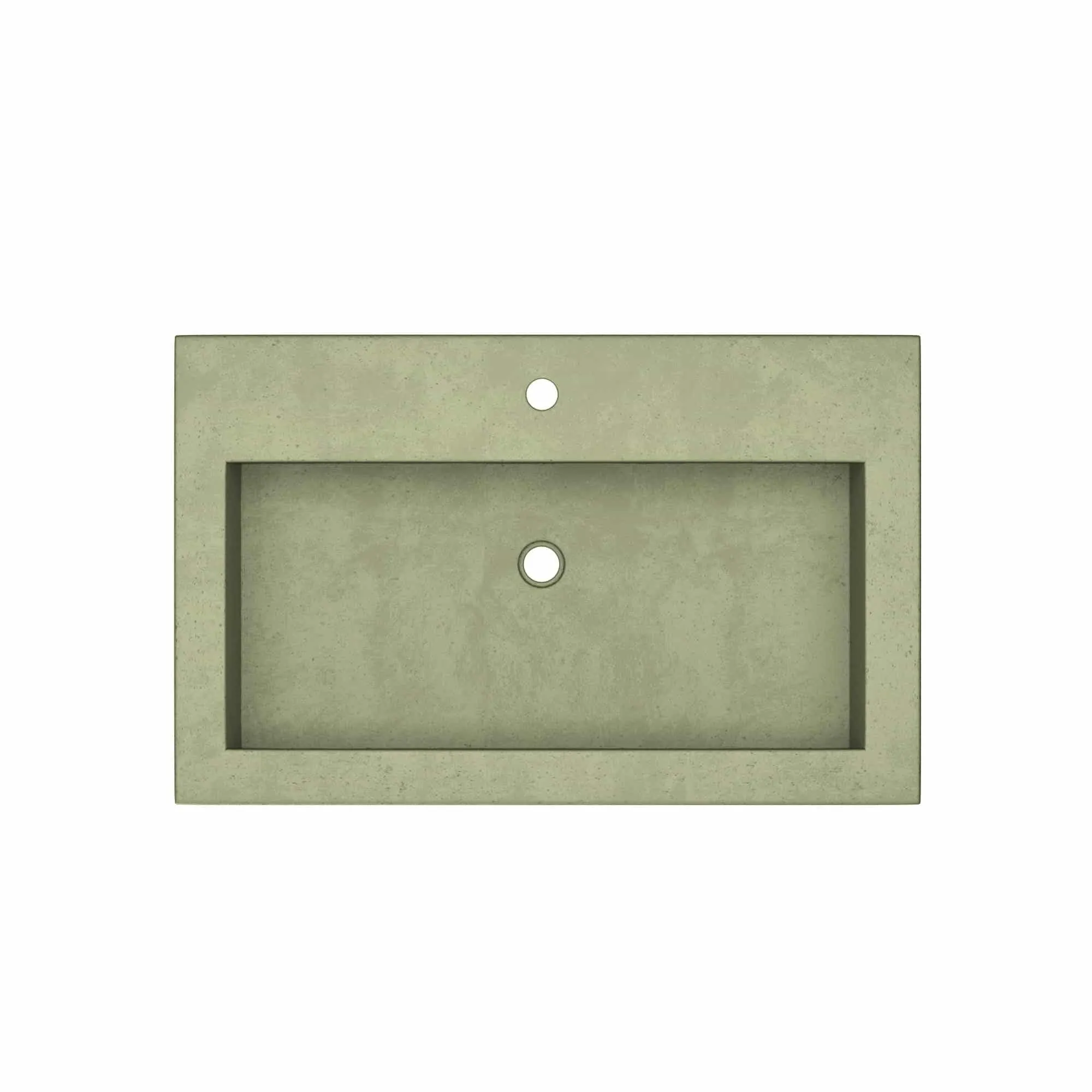 30 NativeStone Trough Drop-in Rectangular Bathroom Sink