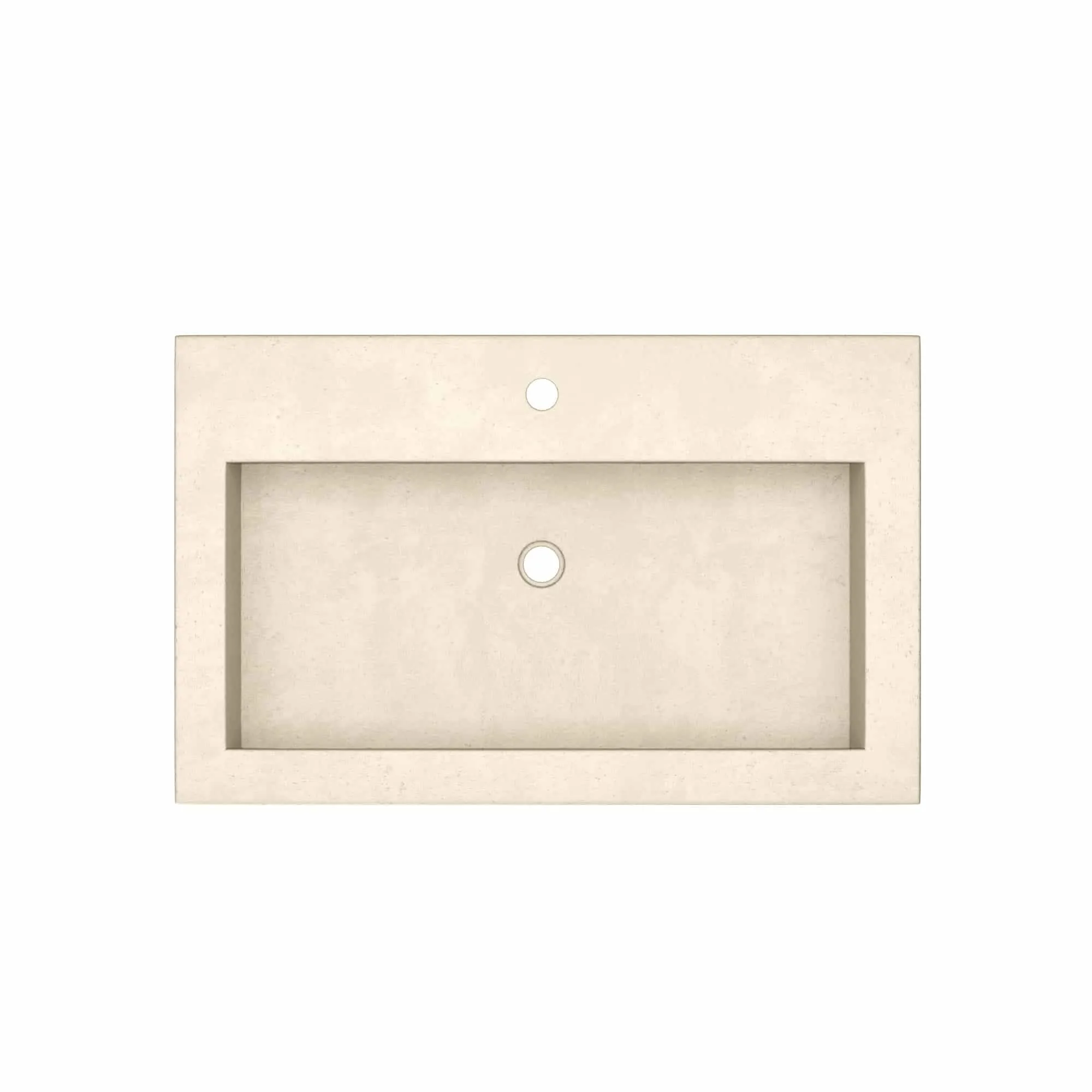30 NativeStone Trough Drop-in Rectangular Bathroom Sink