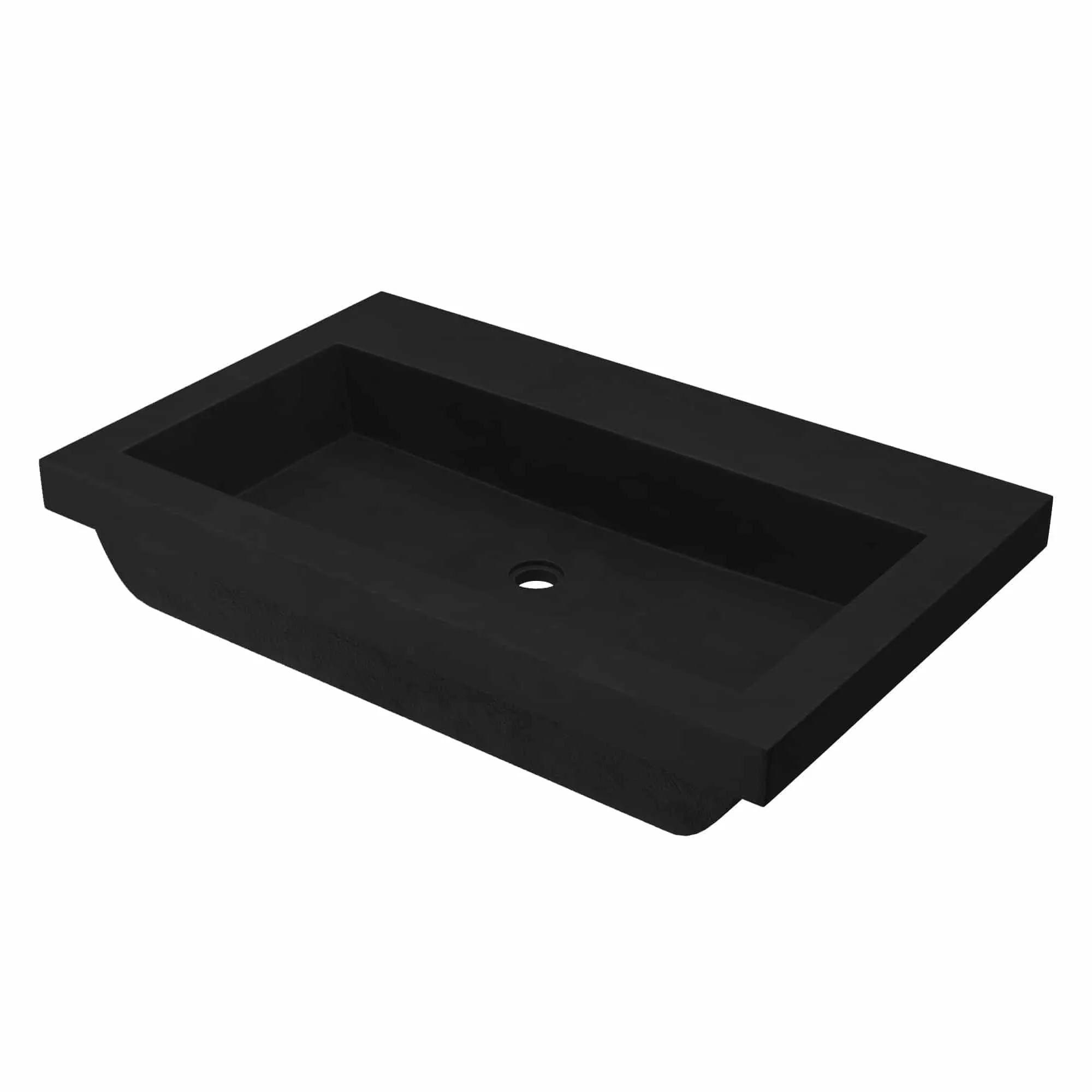 30 NativeStone Trough Drop-in Rectangular Bathroom Sink