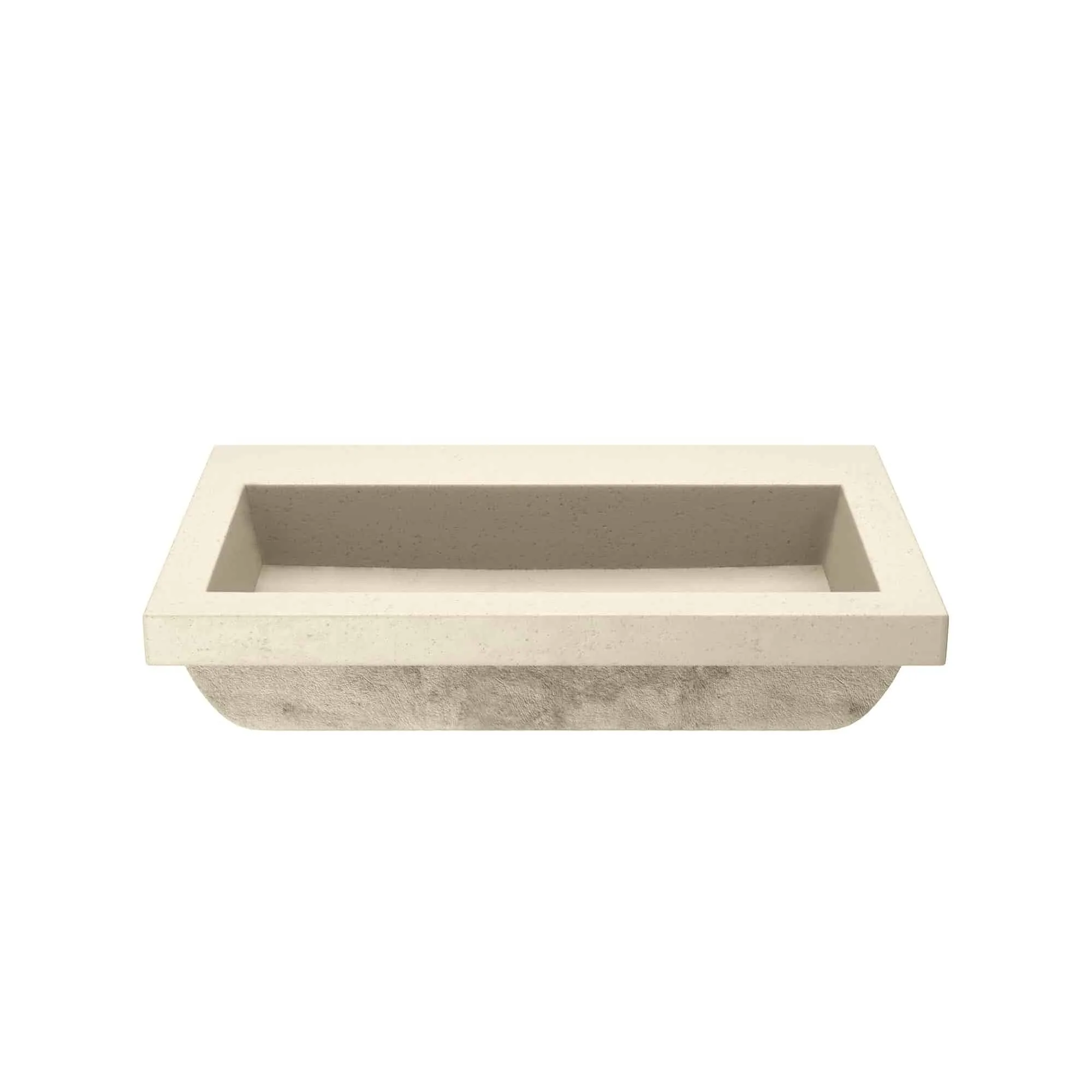 30 NativeStone Trough Drop-in Rectangular Bathroom Sink