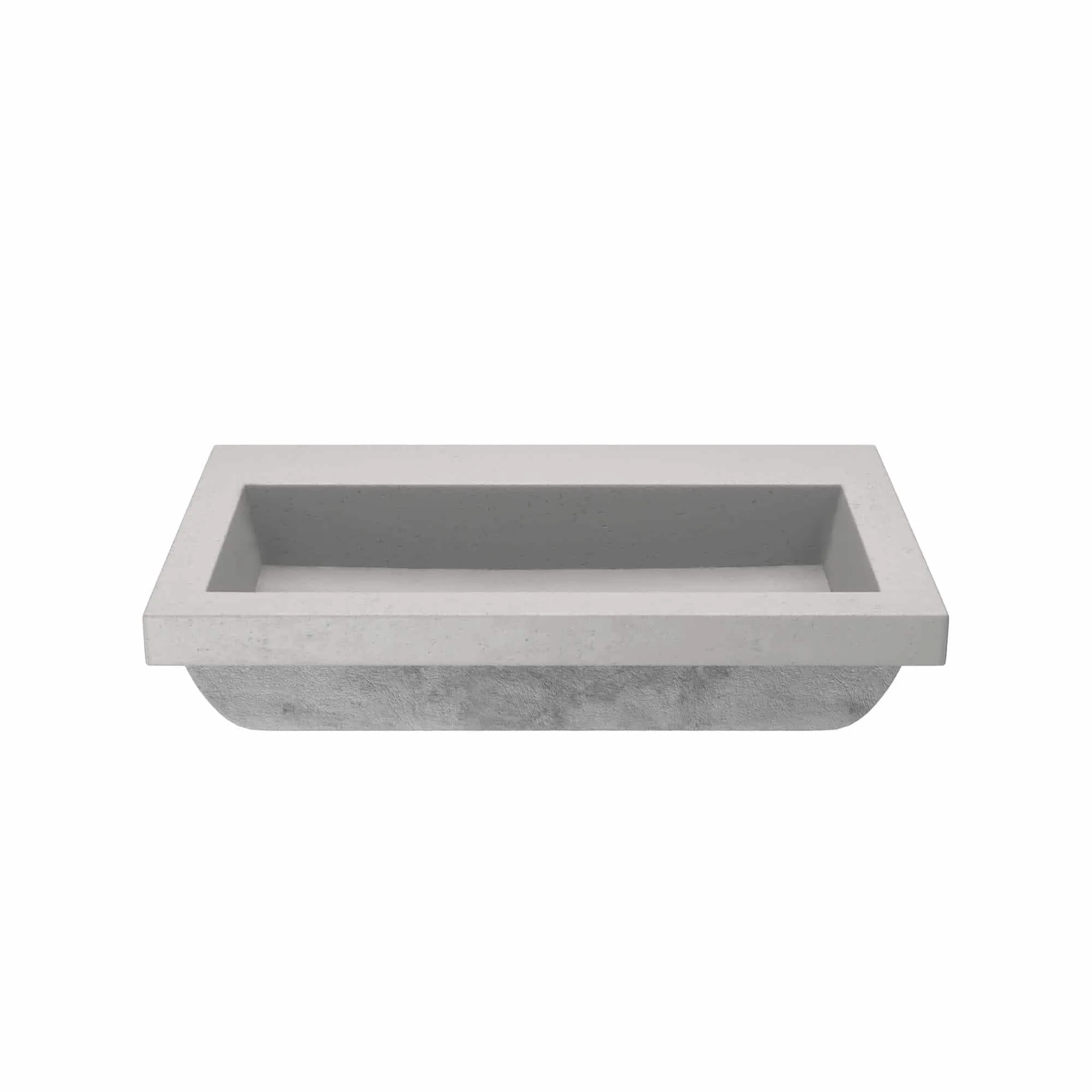 30 NativeStone Trough Drop-in Rectangular Bathroom Sink