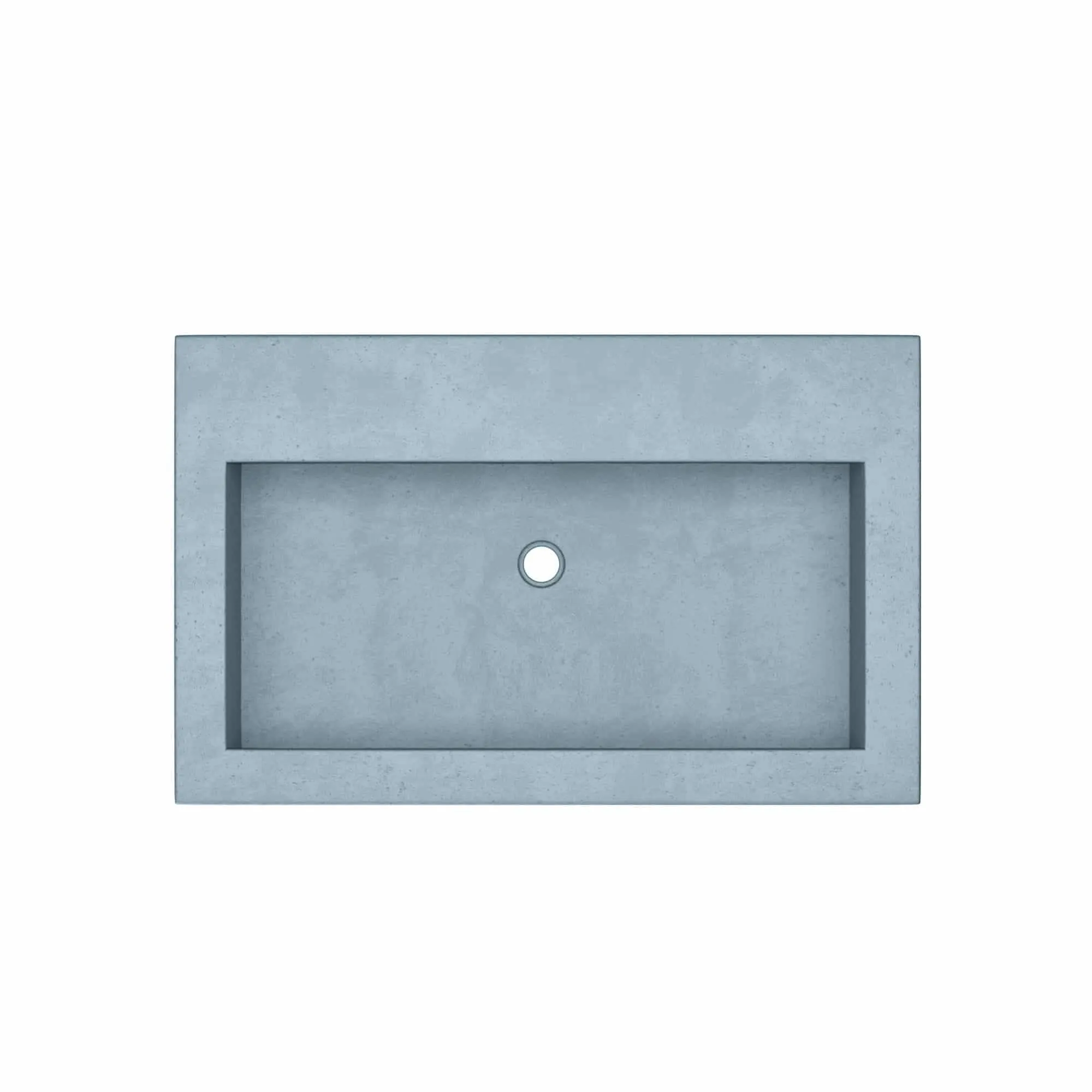 30 NativeStone Trough Drop-in Rectangular Bathroom Sink