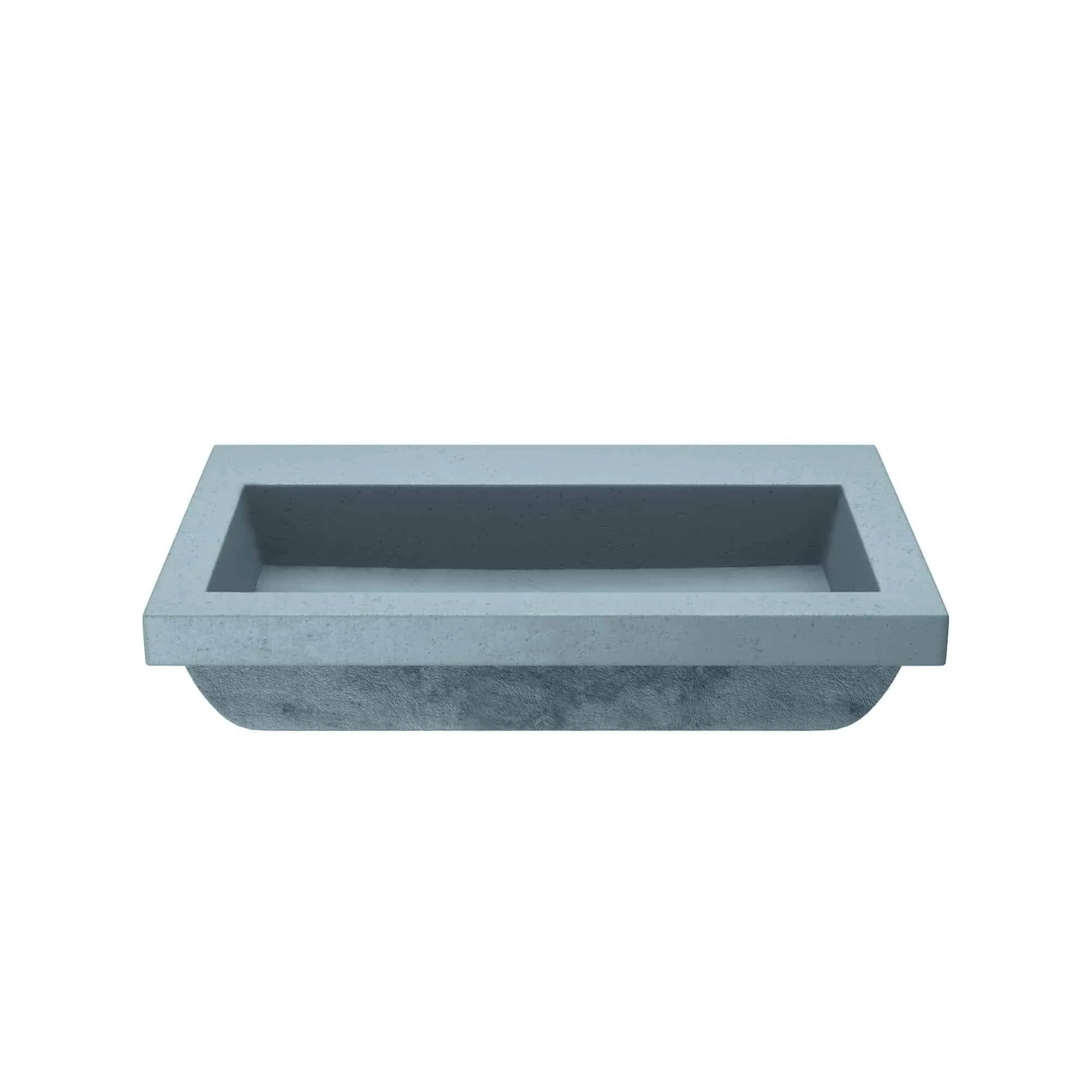 30 NativeStone Trough Drop-in Rectangular Bathroom Sink