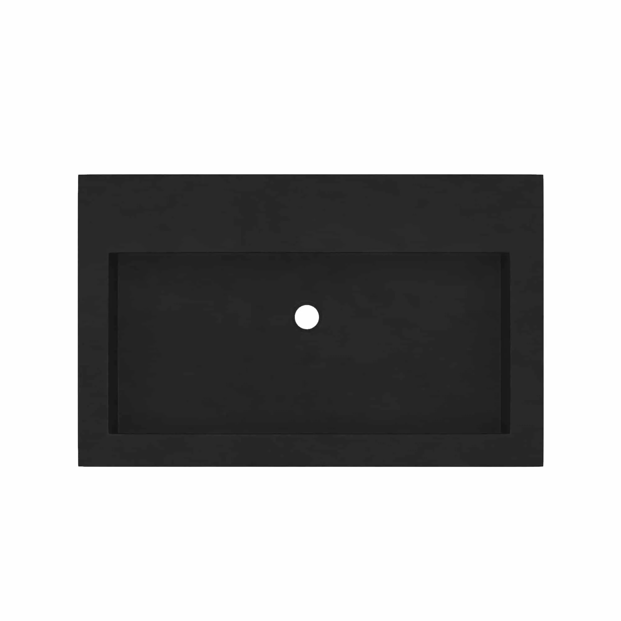 30 NativeStone Trough Drop-in Rectangular Bathroom Sink