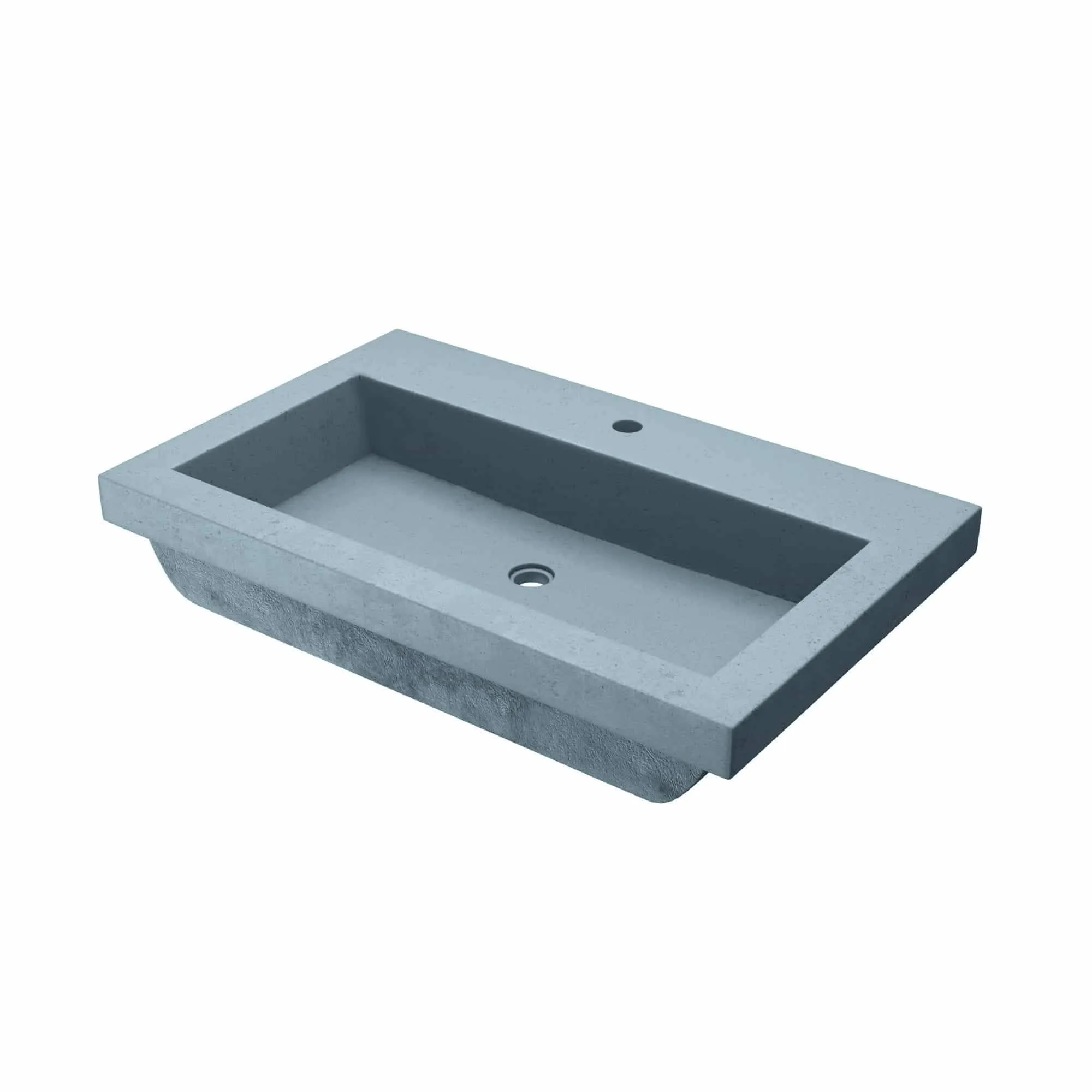 30 NativeStone Trough Drop-in Rectangular Bathroom Sink