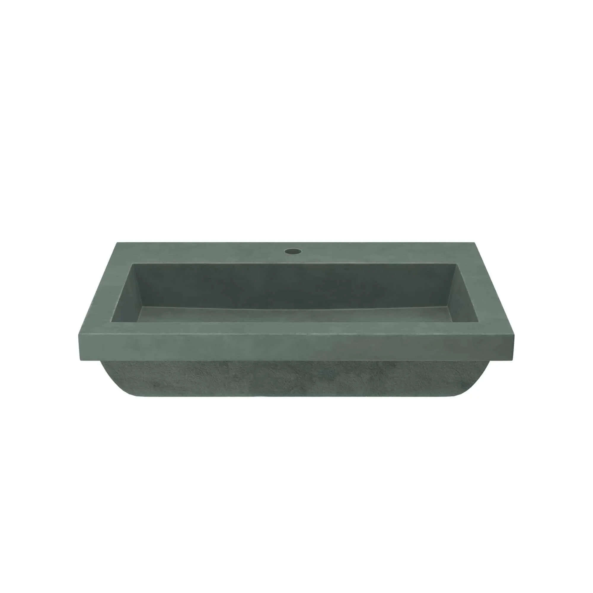 30 NativeStone Trough Drop-in Rectangular Bathroom Sink
