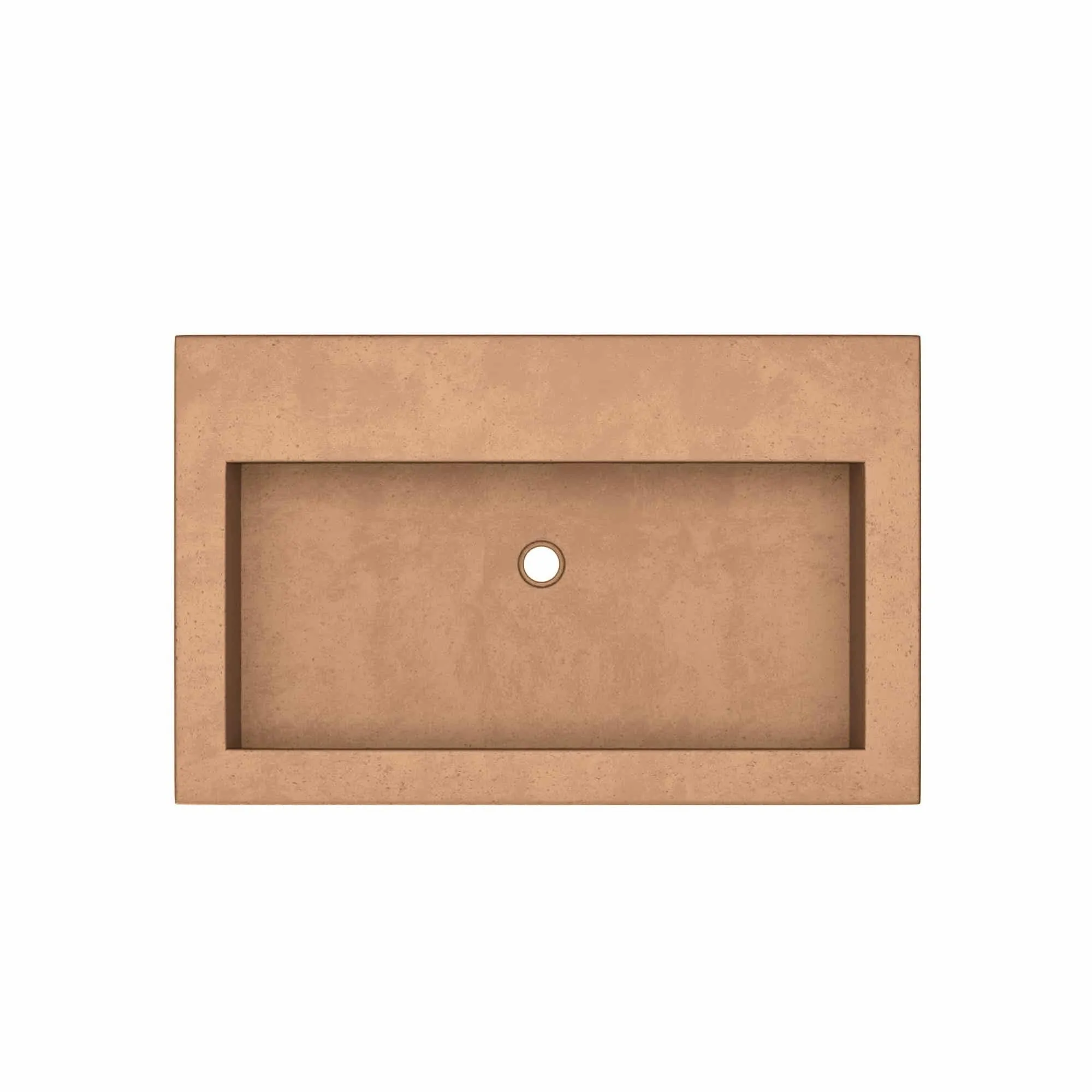 30 NativeStone Trough Drop-in Rectangular Bathroom Sink