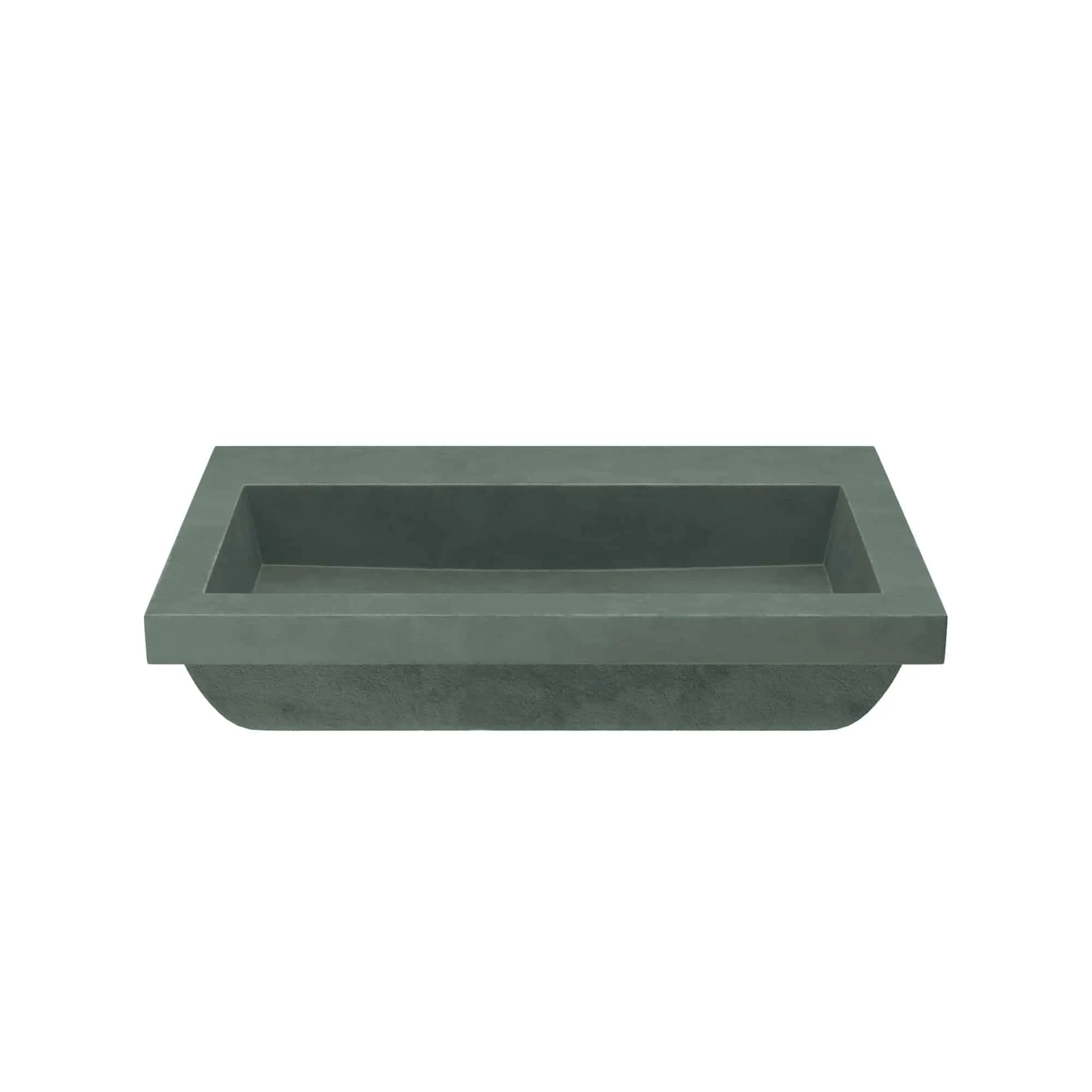 30 NativeStone Trough Drop-in Rectangular Bathroom Sink