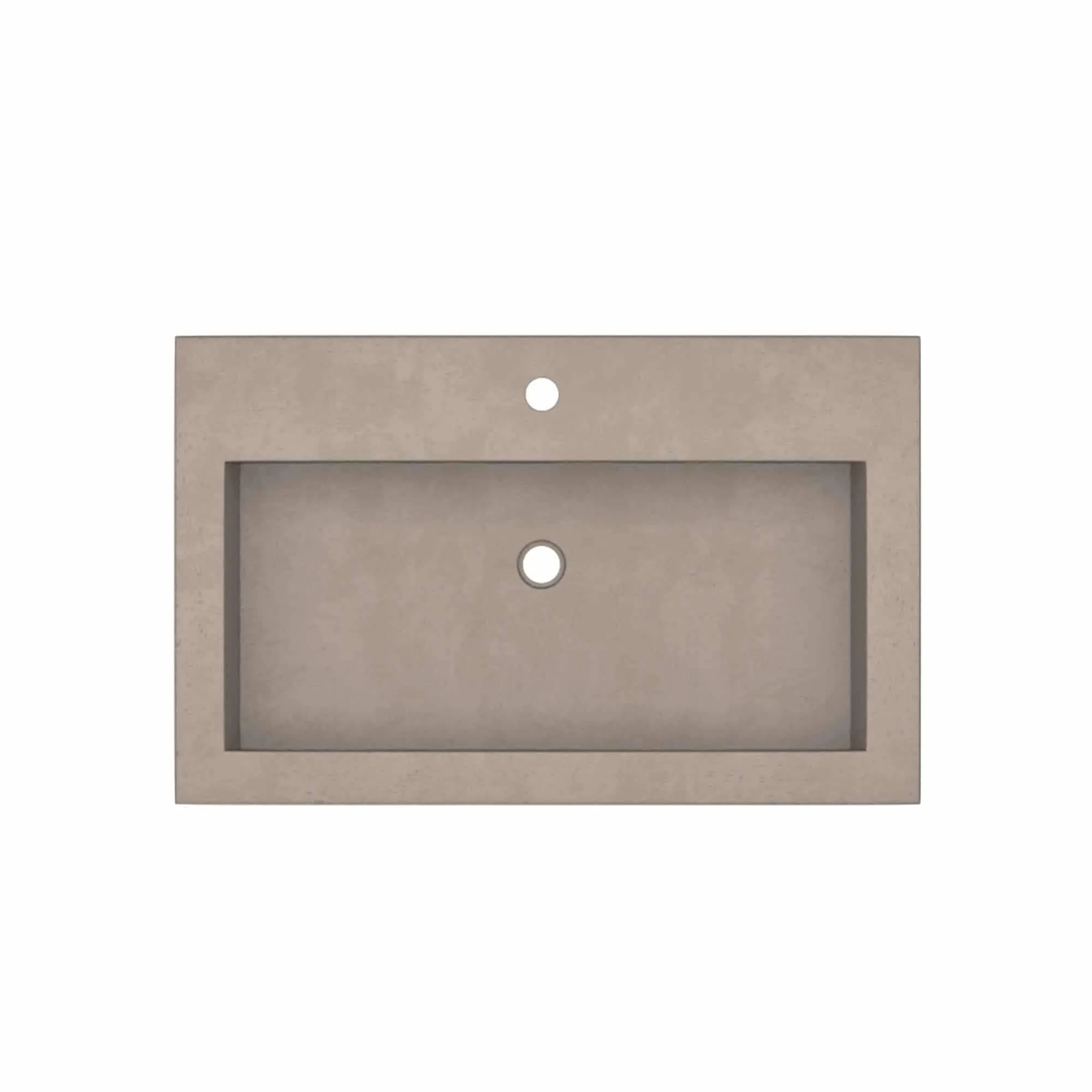 30 NativeStone Trough Drop-in Rectangular Bathroom Sink