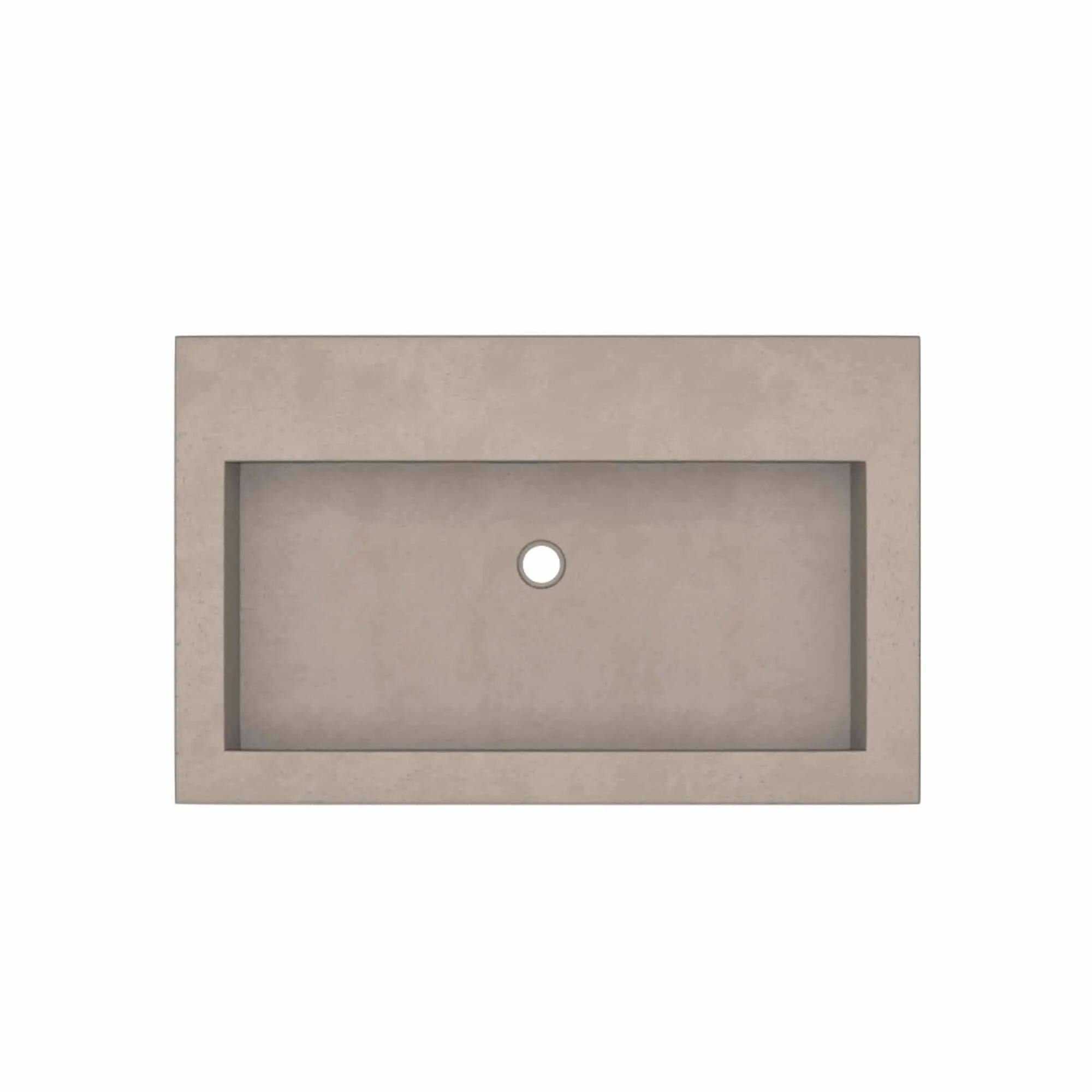 30 NativeStone Trough Drop-in Rectangular Bathroom Sink