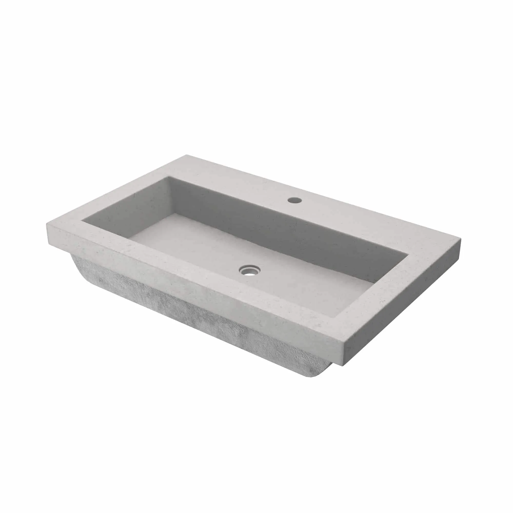 30 NativeStone Trough Drop-in Rectangular Bathroom Sink