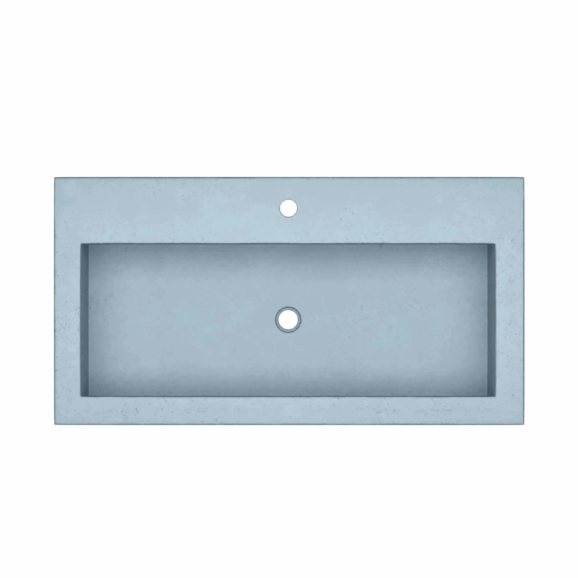 36 NativeStone Trough Drop-in Rectangular Bathroom Sink - 36 x 19 x 5