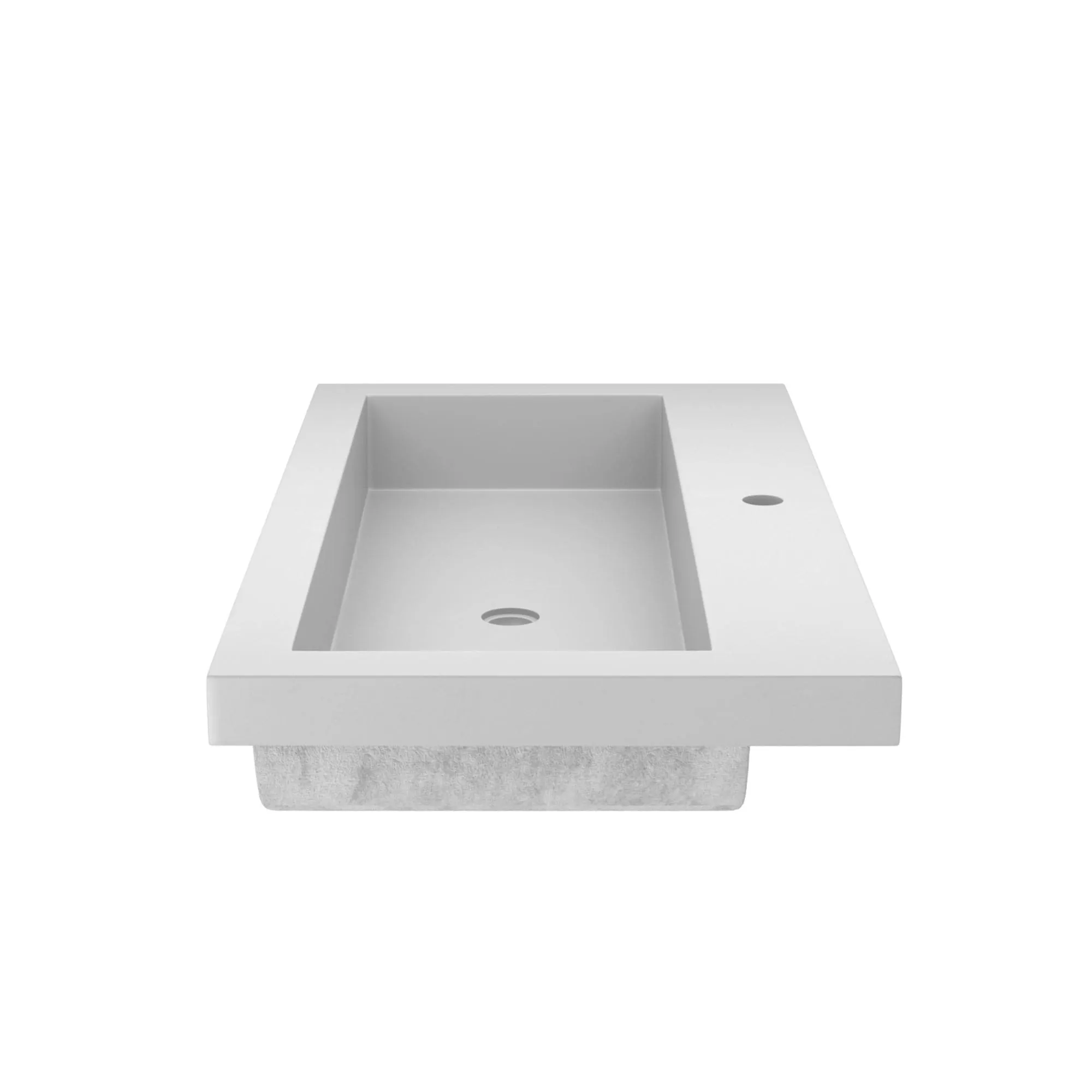 36 NativeStone Trough Drop-in Rectangular Bathroom Sink - 36 x 19 x 5