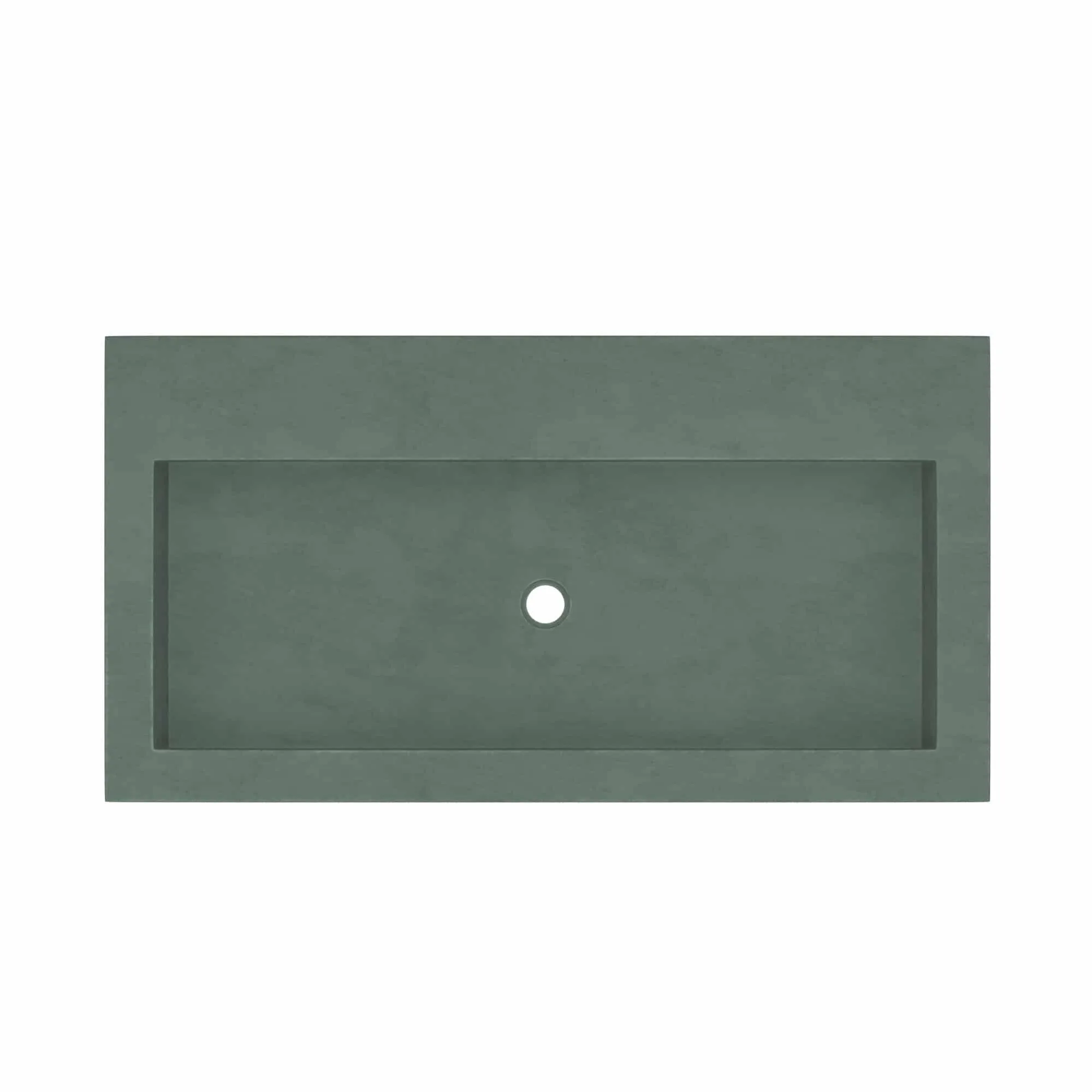 36 NativeStone Trough Drop-in Rectangular Bathroom Sink - 36 x 19 x 5
