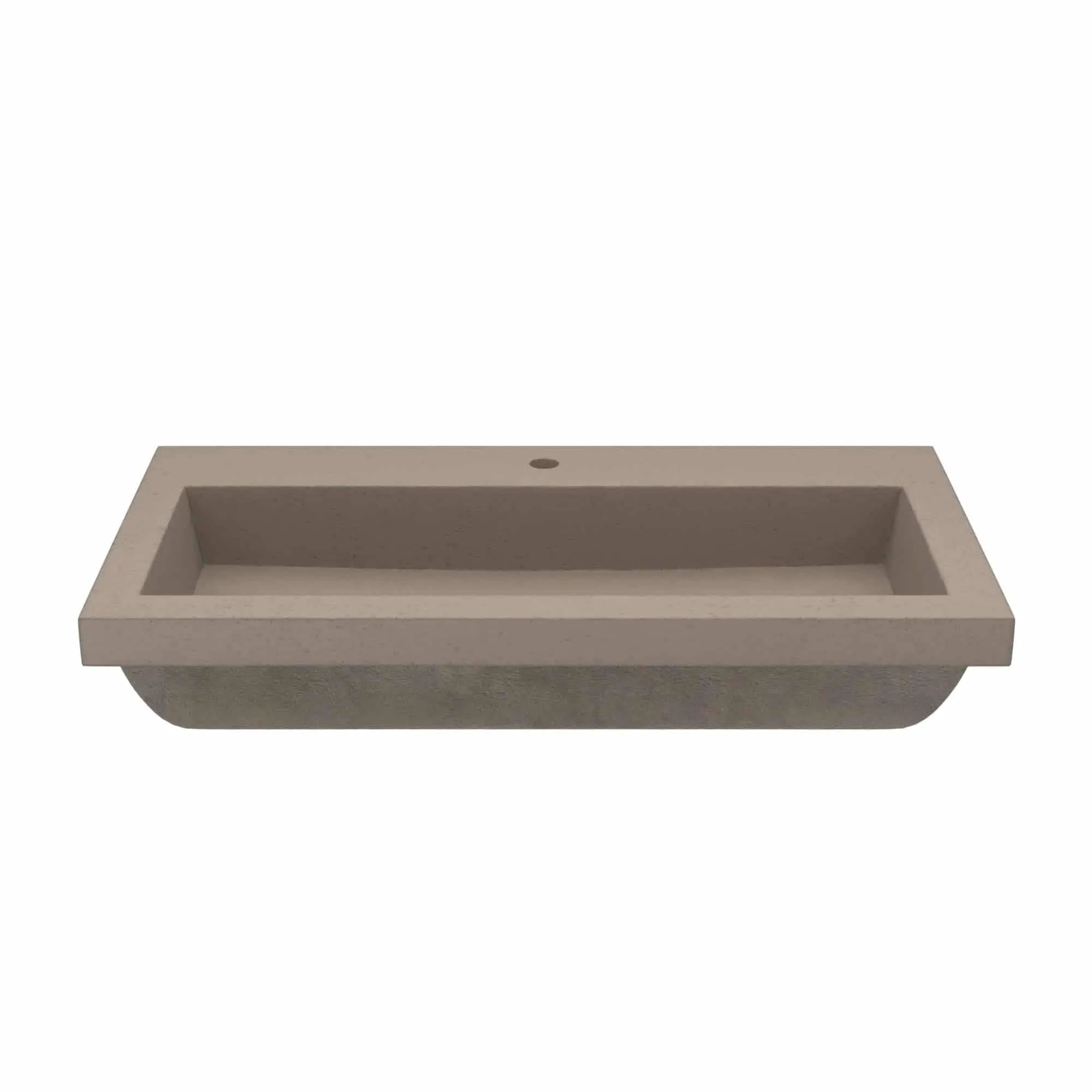 36 NativeStone Trough Drop-in Rectangular Bathroom Sink - 36 x 19 x 5