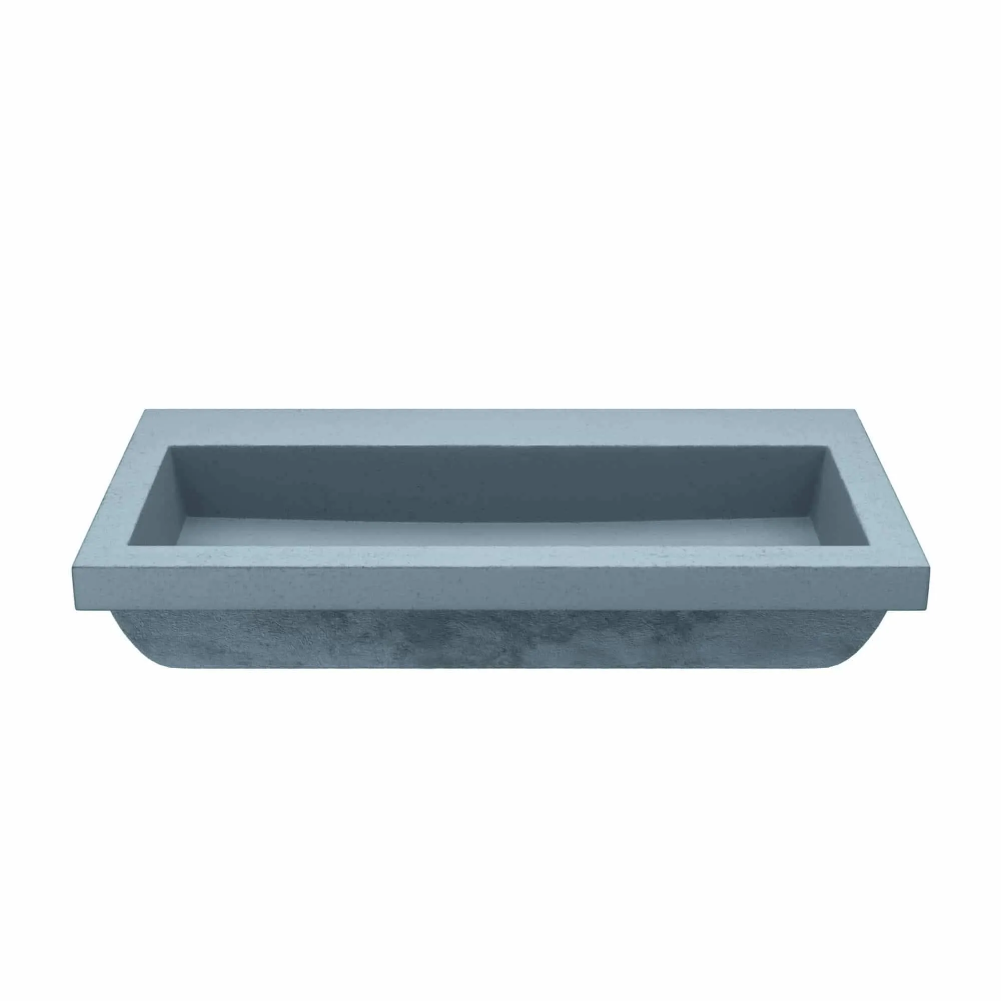 36 NativeStone Trough Drop-in Rectangular Bathroom Sink - 36 x 19 x 5