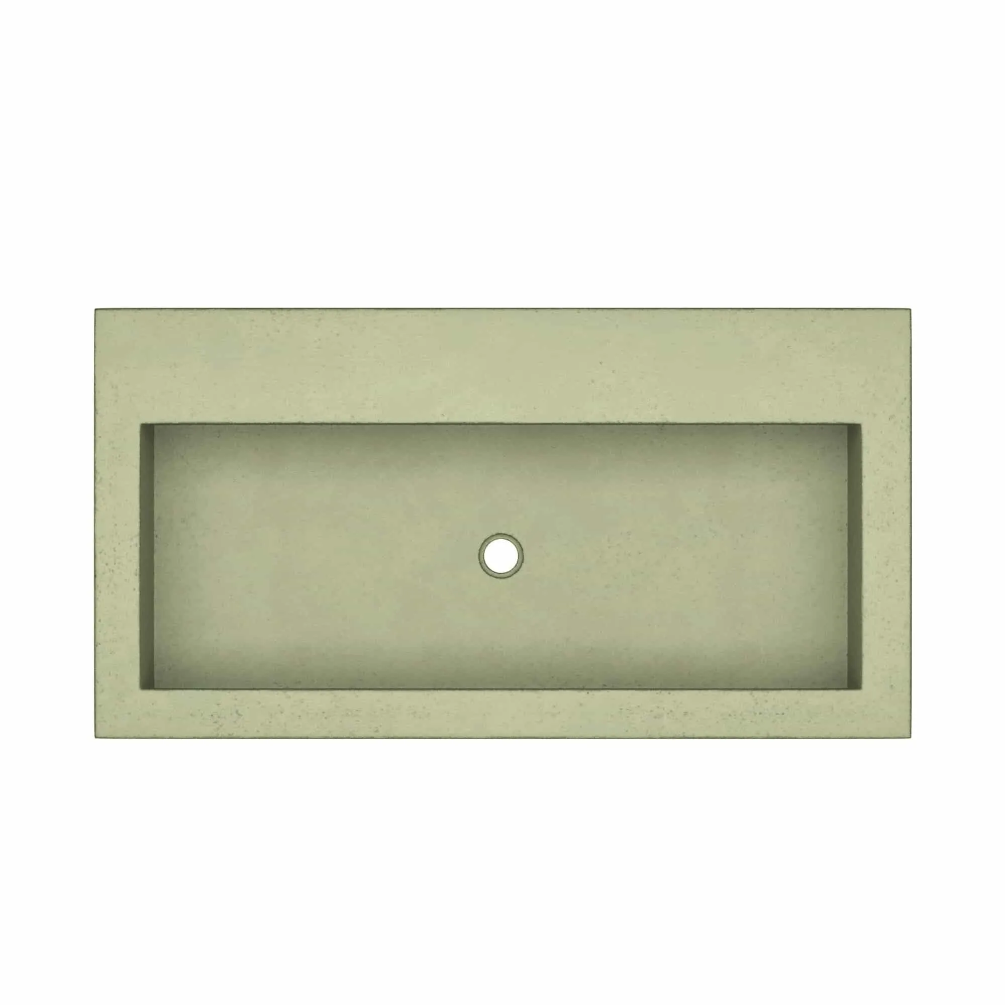36 NativeStone Trough Drop-in Rectangular Bathroom Sink - 36 x 19 x 5