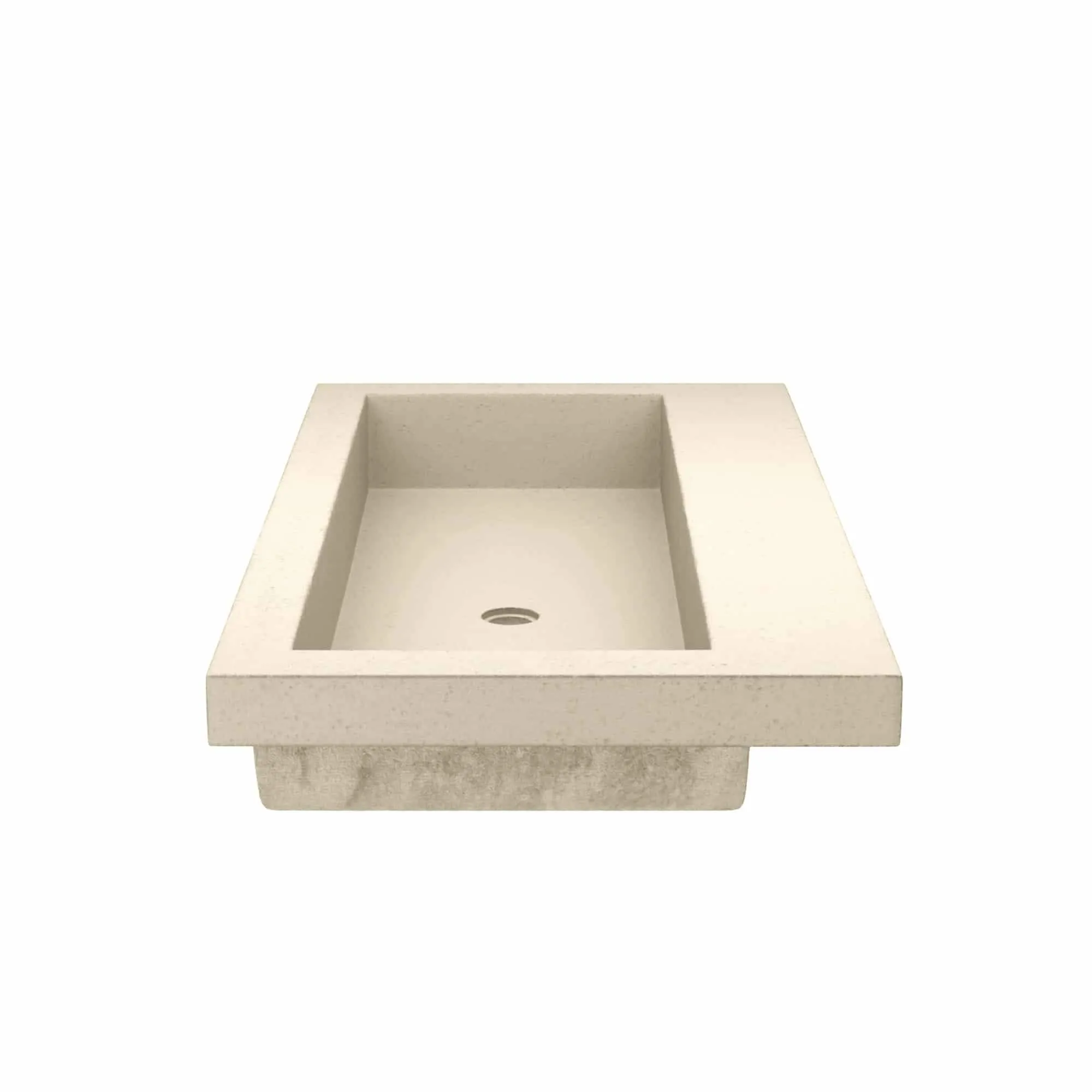 36 NativeStone Trough Drop-in Rectangular Bathroom Sink - 36 x 19 x 5