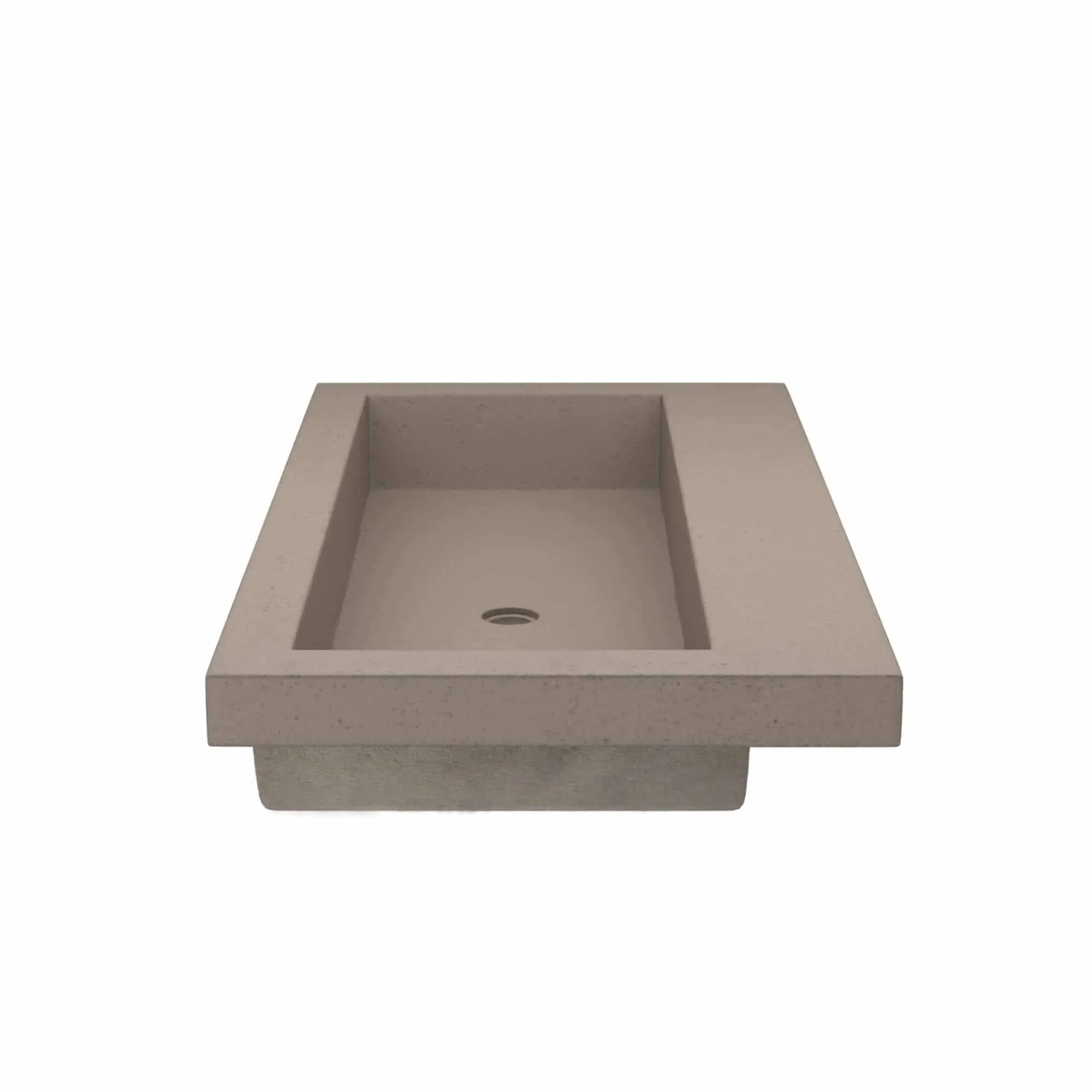 36 NativeStone Trough Drop-in Rectangular Bathroom Sink - 36 x 19 x 5