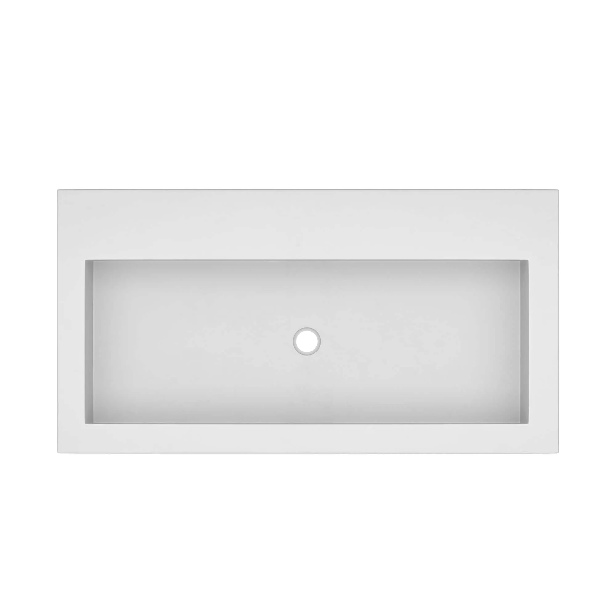 36 NativeStone Trough Drop-in Rectangular Bathroom Sink - 36 x 19 x 5