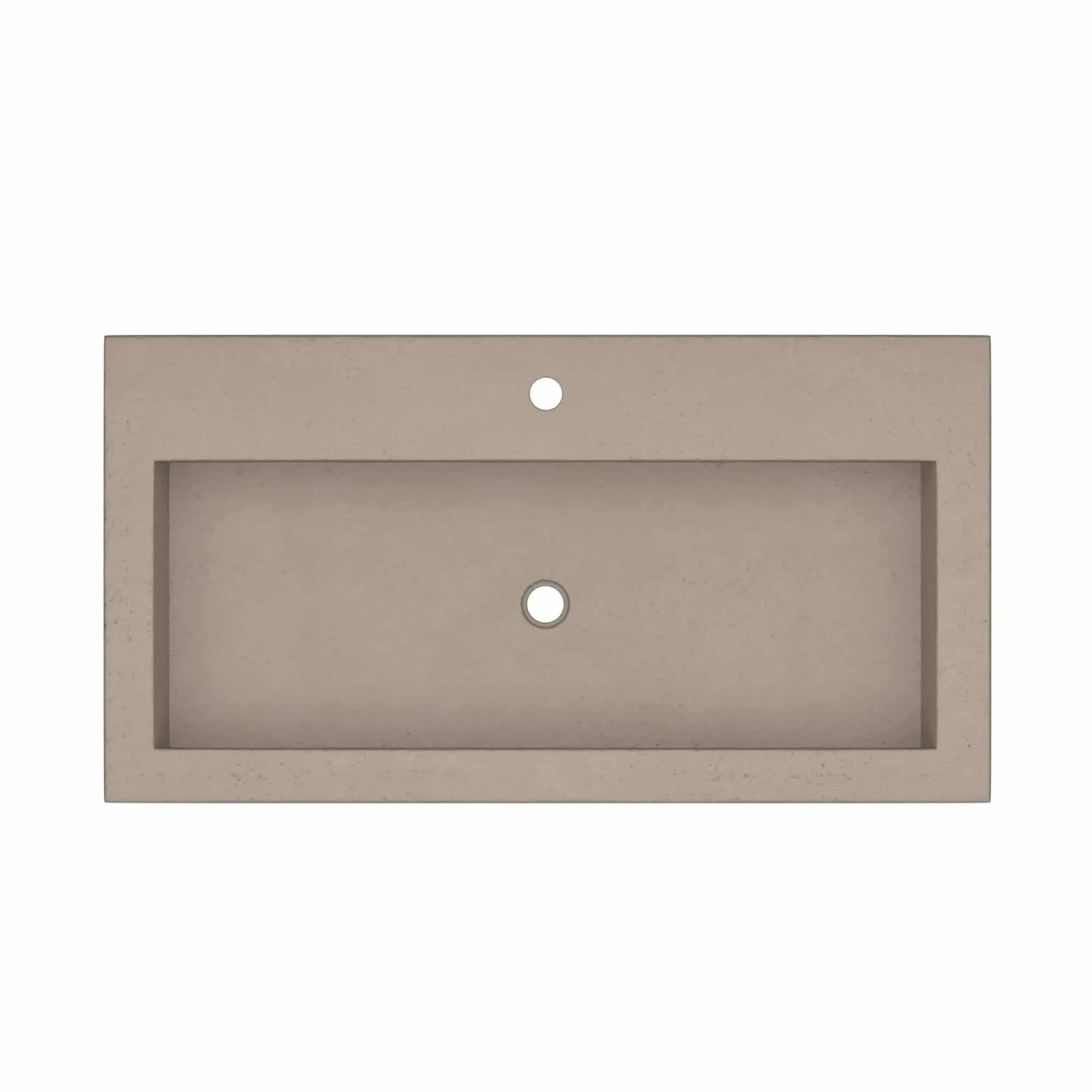 36 NativeStone Trough Drop-in Rectangular Bathroom Sink - 36 x 19 x 5