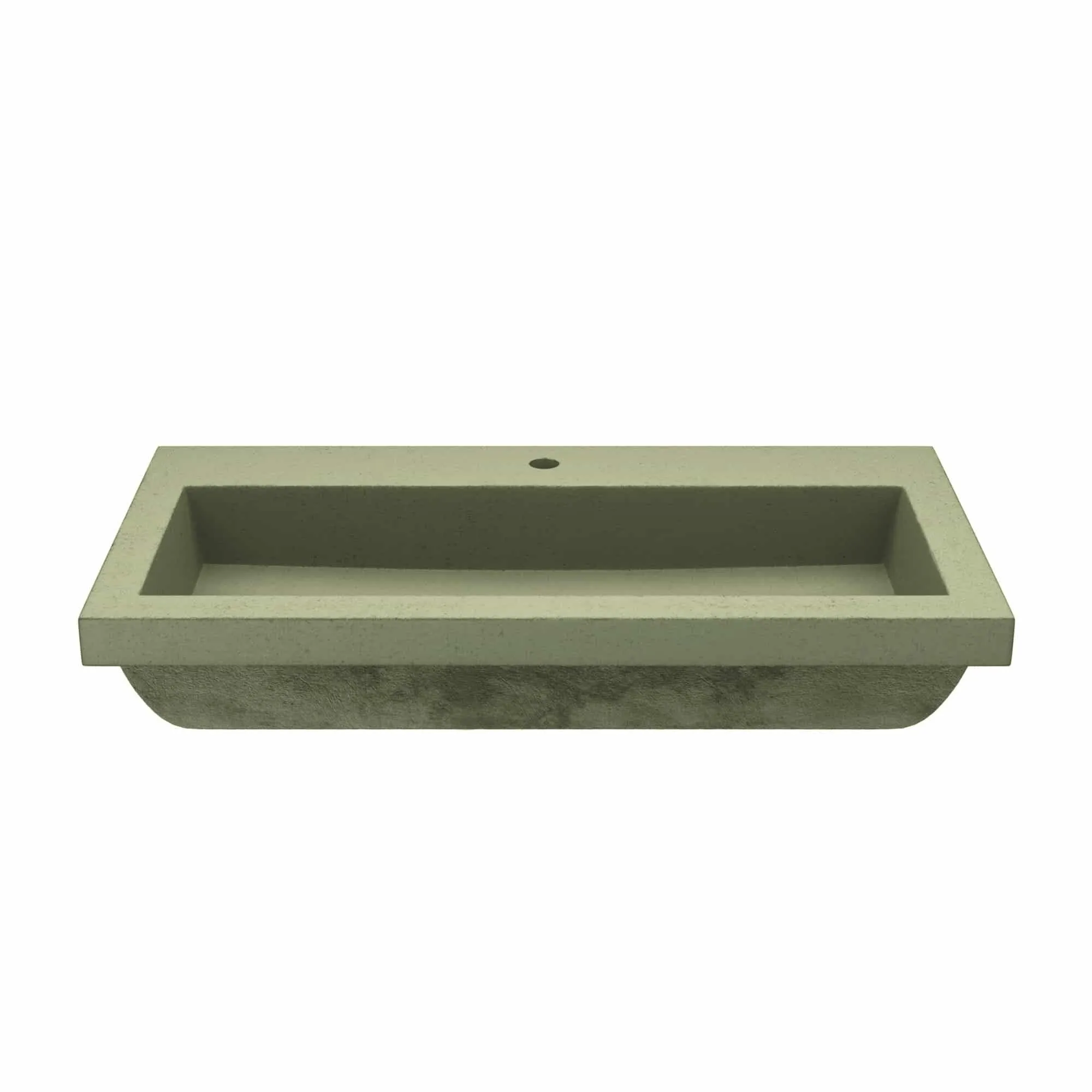 36 NativeStone Trough Drop-in Rectangular Bathroom Sink - 36 x 19 x 5