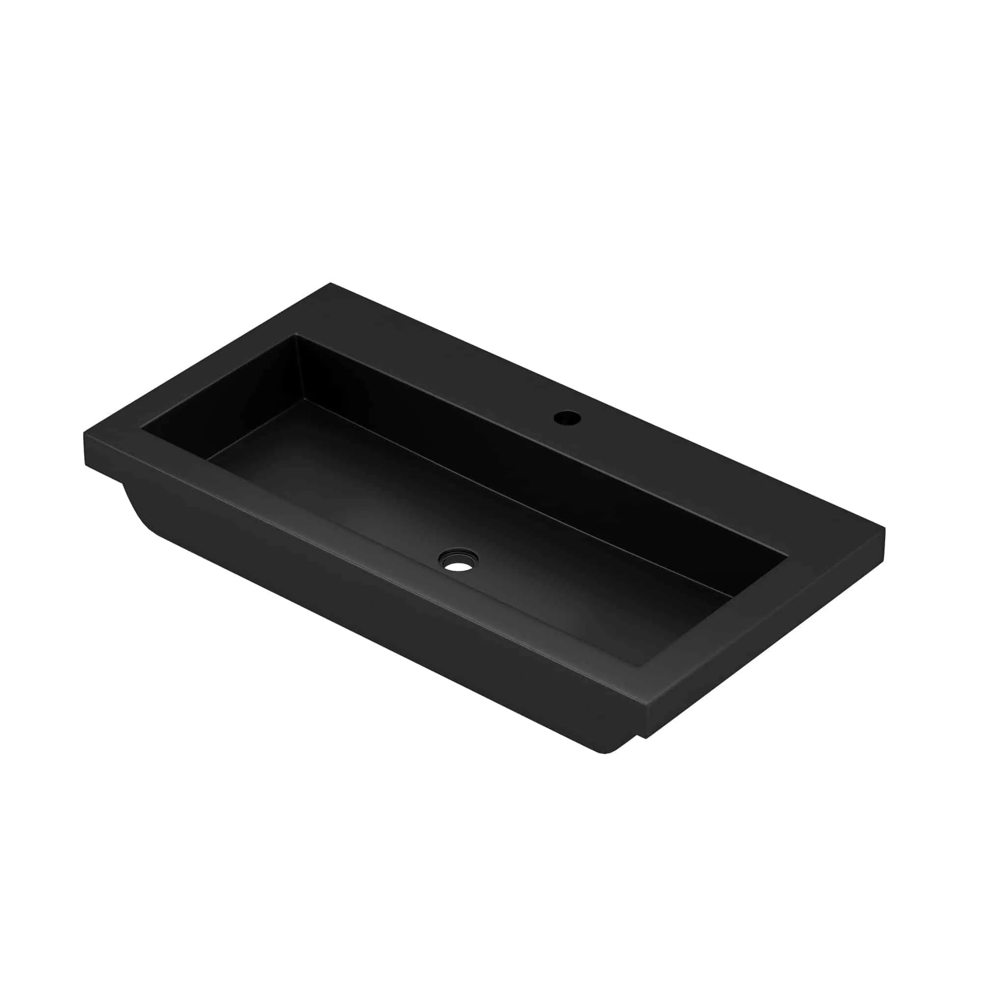 36 NativeStone Trough Drop-in Rectangular Bathroom Sink - 36 x 19 x 5