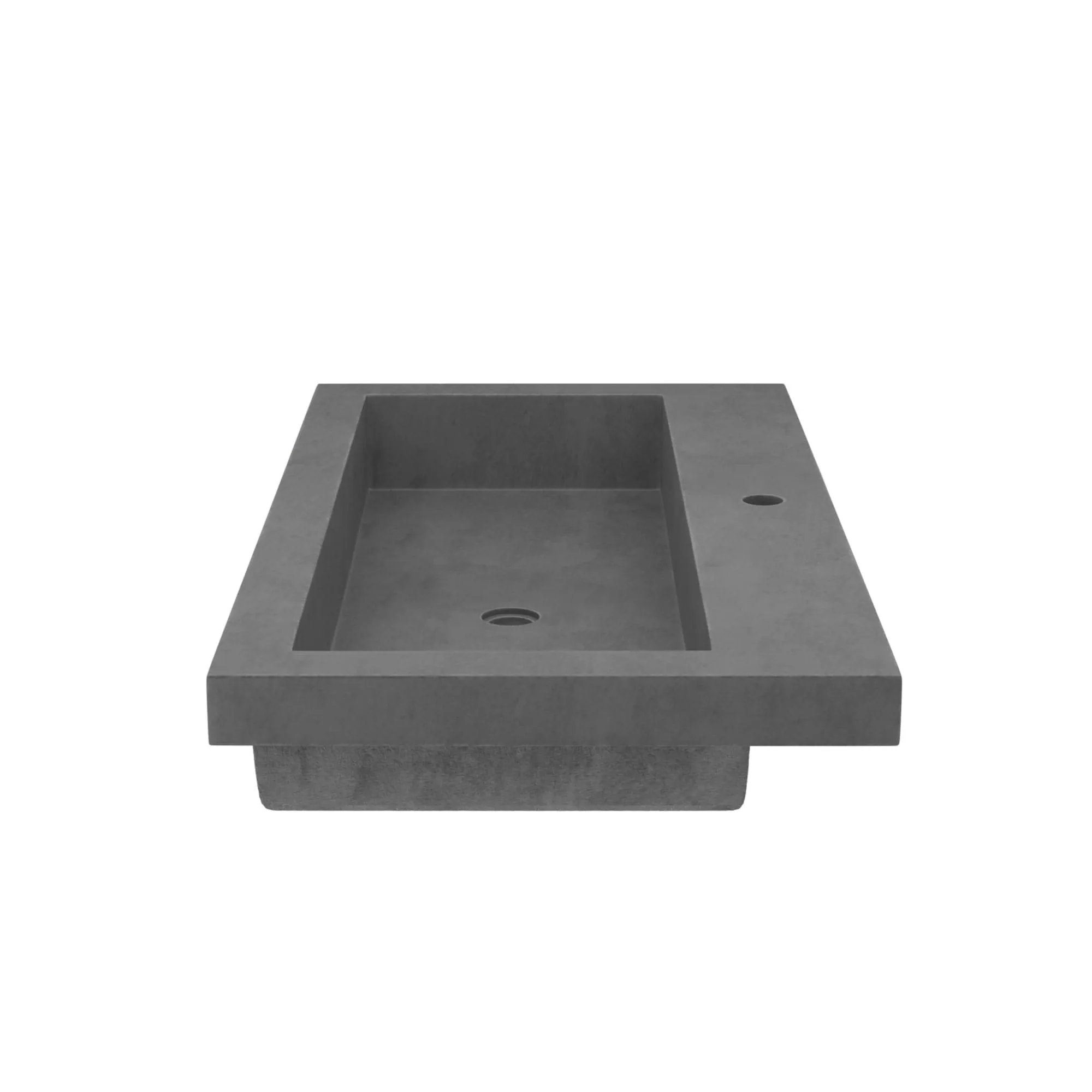 36 NativeStone Trough Drop-in Rectangular Bathroom Sink - 36 x 19 x 5