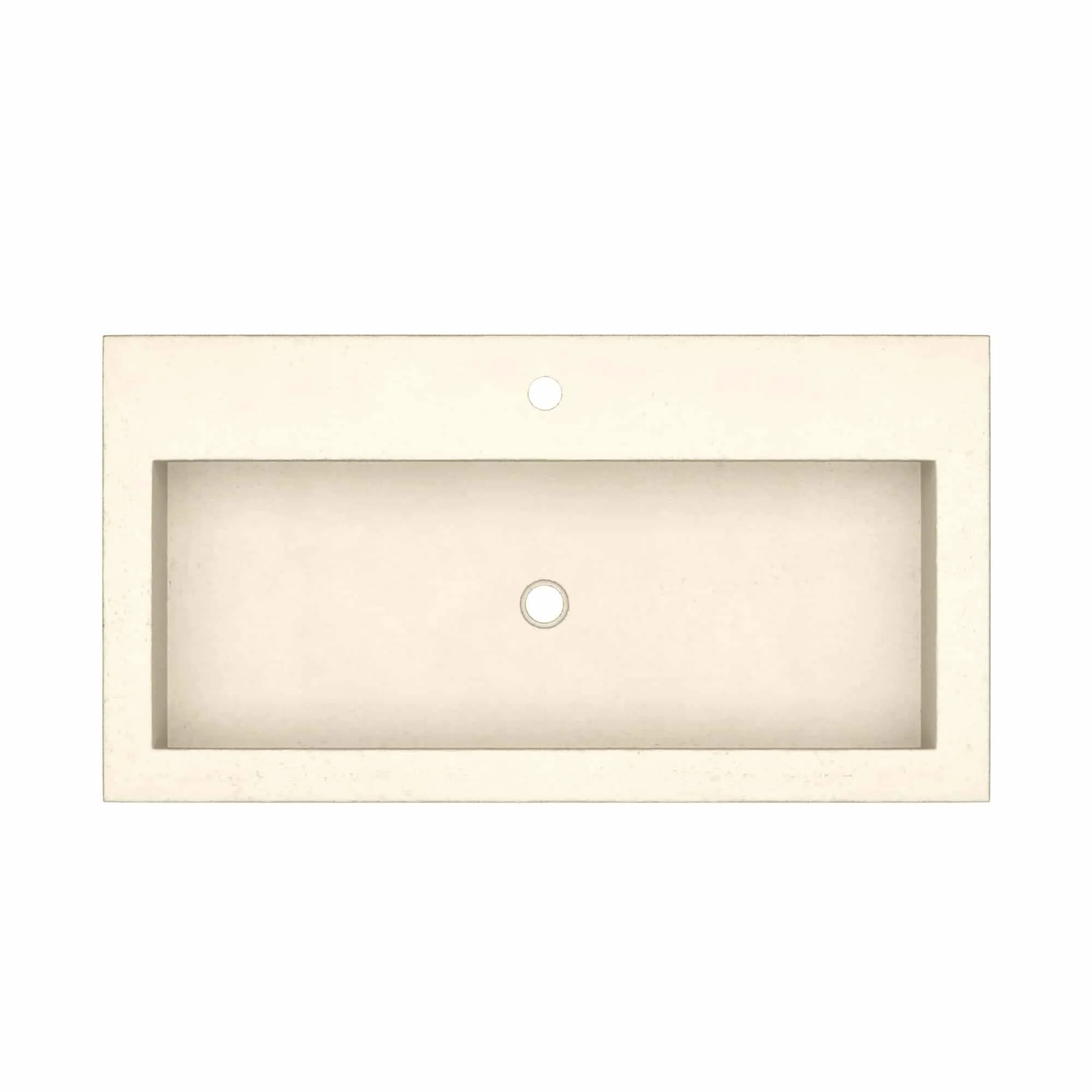 36 NativeStone Trough Drop-in Rectangular Bathroom Sink - 36 x 19 x 5