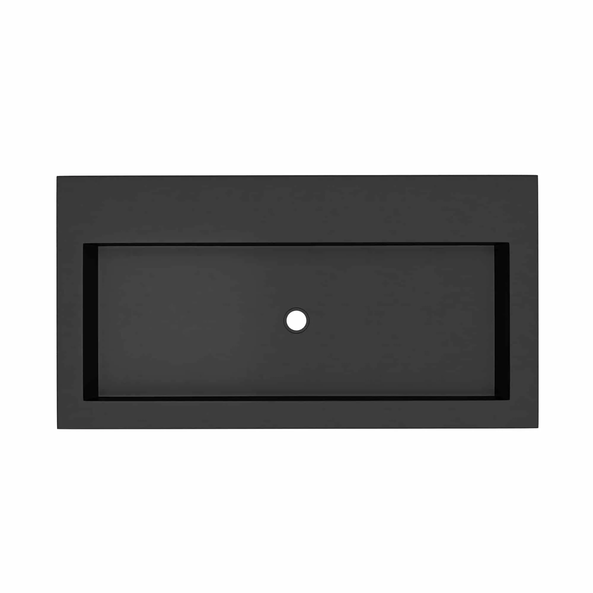 36 NativeStone Trough Drop-in Rectangular Bathroom Sink - 36 x 19 x 5