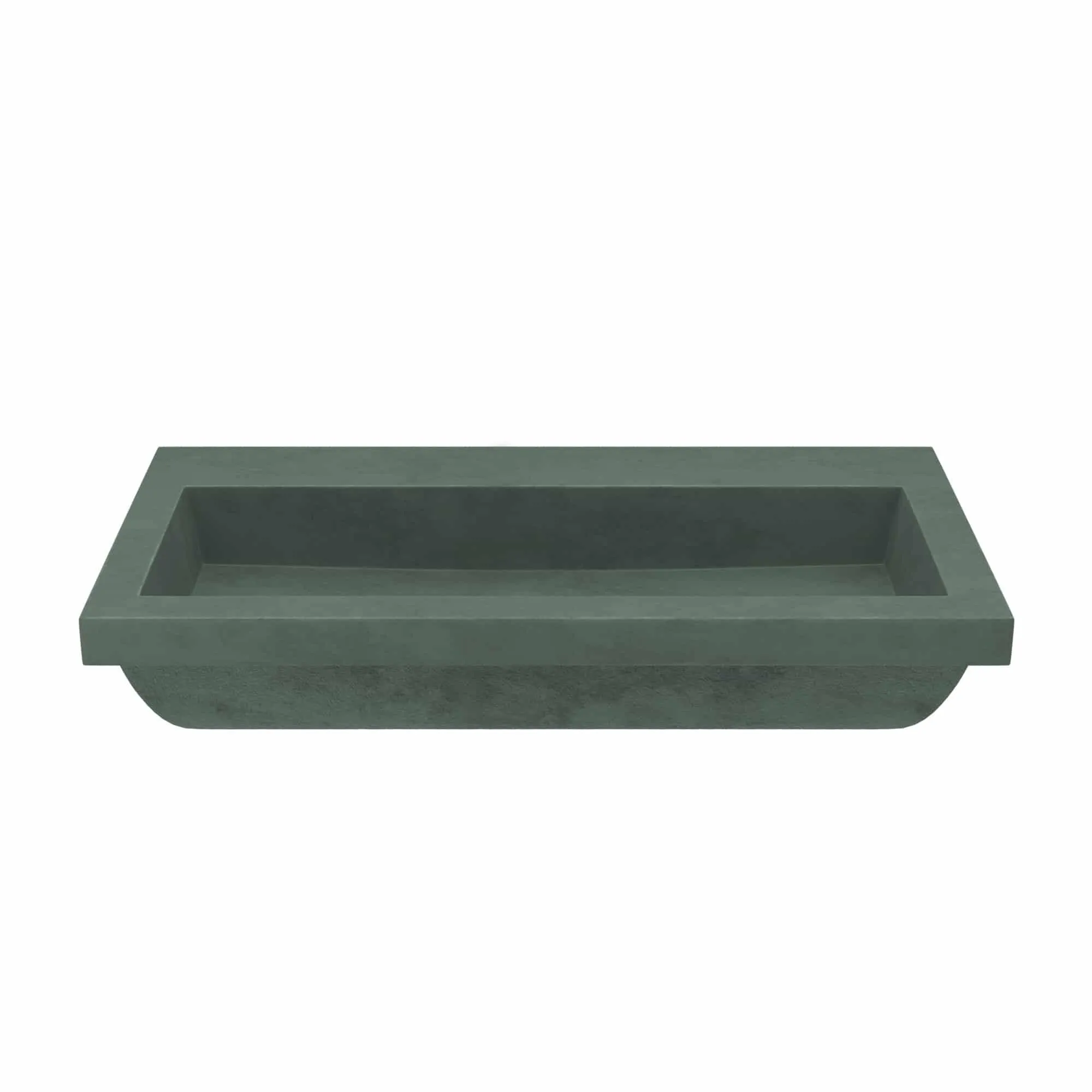 36 NativeStone Trough Drop-in Rectangular Bathroom Sink - 36 x 19 x 5