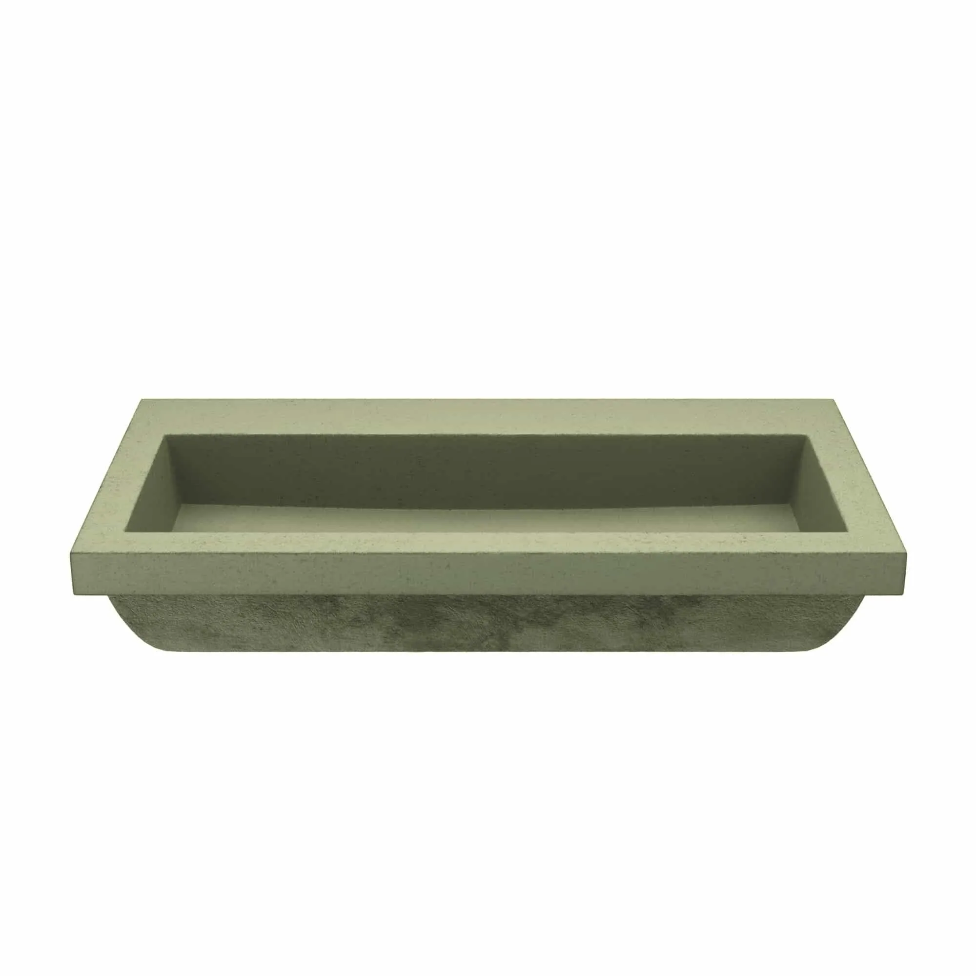36 NativeStone Trough Drop-in Rectangular Bathroom Sink - 36 x 19 x 5