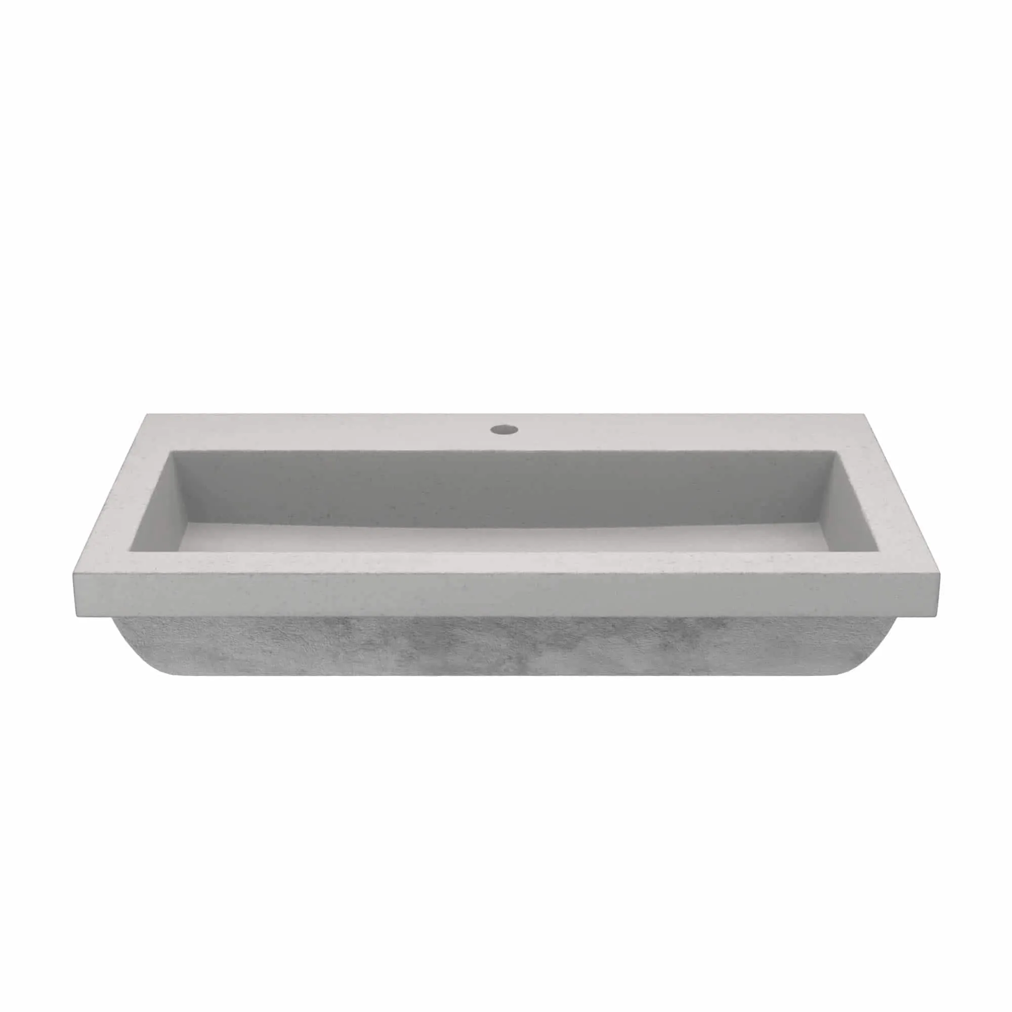 36 NativeStone Trough Drop-in Rectangular Bathroom Sink - 36 x 19 x 5
