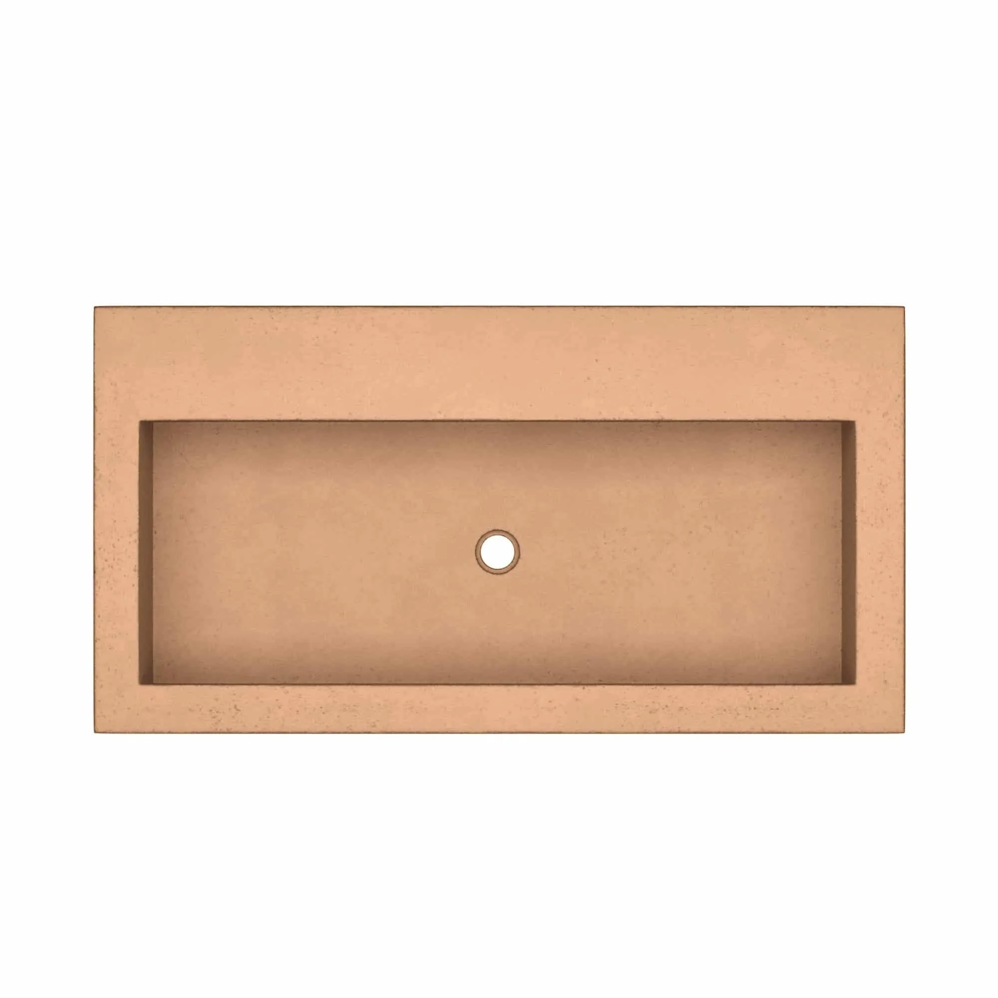 36 NativeStone Trough Drop-in Rectangular Bathroom Sink - 36 x 19 x 5